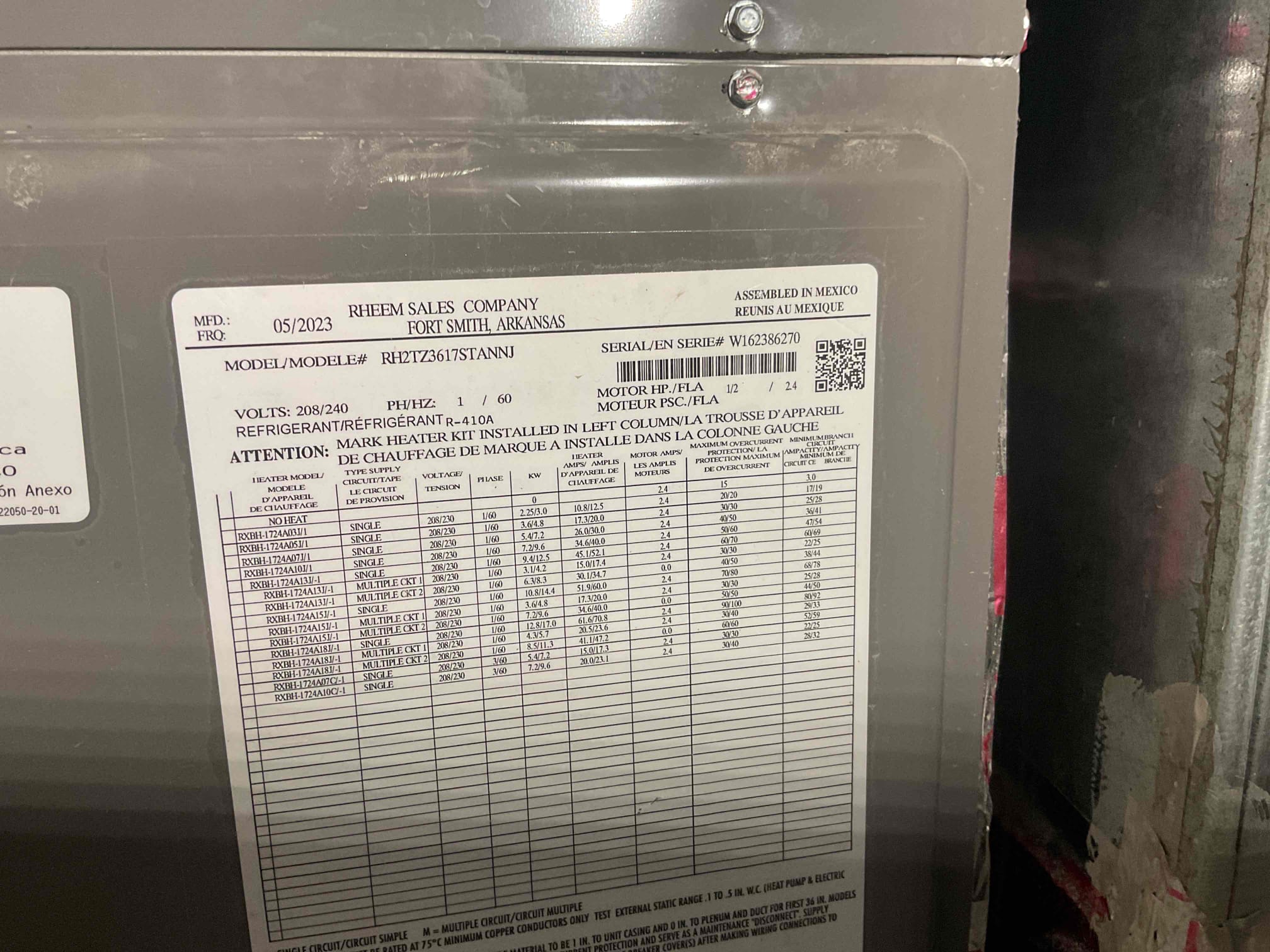 6/26/26 performed peco heat pump tune up on 2023 heat pump system. Replaced 16x25x4 air filter homeowner provided. Checked temperature split. Flushed condensation drain. Tested outdoor capacitor. Checked refrigerant pressures and temperatures at indoor and outdoor units. Found no surge protection for indoor unit, provided estimate. Also found 2008 water heater in really bad shape. Found failed expansion tank and copper pipping joint leaking and ready to break open. Provided estimate for new water heater, highly recommend getting this taken care of, a/c is working at time of service. 