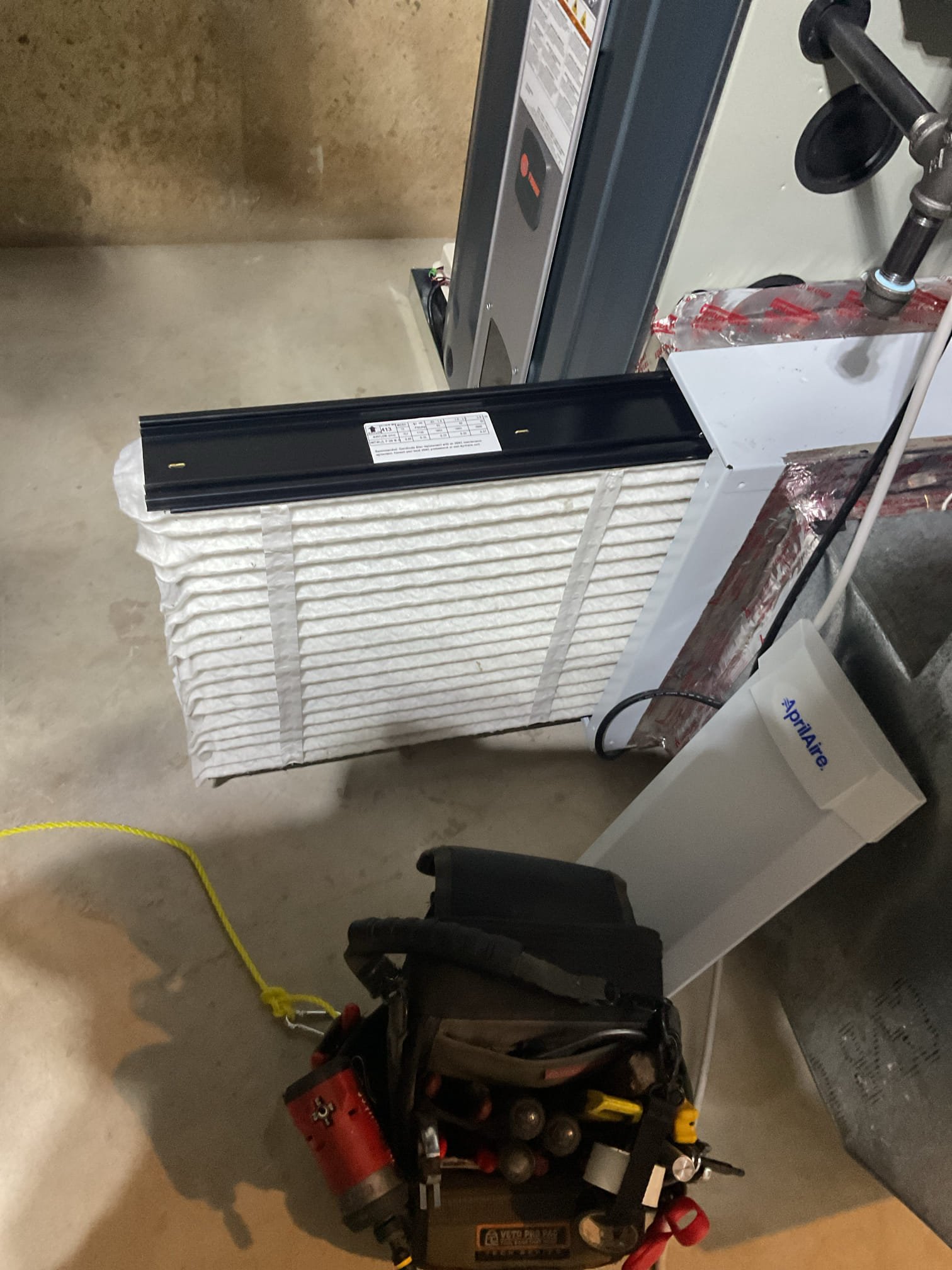 6/29/26. Performed quality assurance on recently installed trane gas furnace a/c, checked all electrical connections and components. Found wet switch wired into the system wrong. Found wet switch r tied into safety loop not circuit board, re wired and tested wet switch operation. Checked temperature split. Checked 454b refrigerant pressures and temperatures. System is working properly at quality assurance check. 