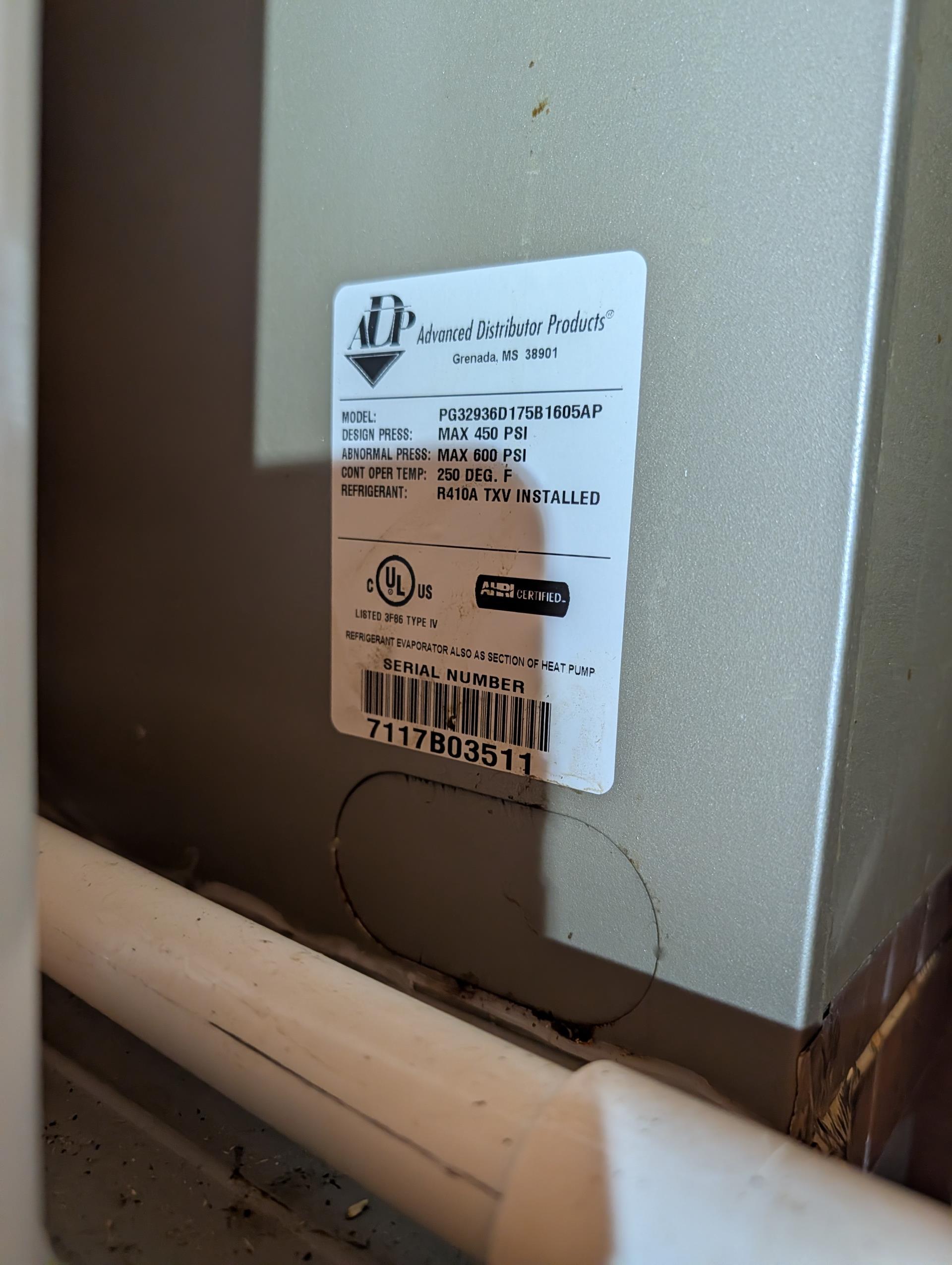 No cooling for 2nd Floor system.
Found failed dual capacitor at outdoor unit.
Equipment was installed 8/31/17 and was registered for 10 year parts warranty. 
Offered to replace capacitor at parts warranty price. $285.60 as opposed to non-warranty price $327
*Parts warranty will expire 8/31/27

Replaced capacitor and tested system. 
There are (2) 18x18x1 ceiling grille filters. They should be replaced soon. 
Recommend EZ trap with overfill protection switch with cleanout and wet switch for attic equipment. There is a float-style safety switch in the pan.
Provided estimates

System operating well at this time
 
 