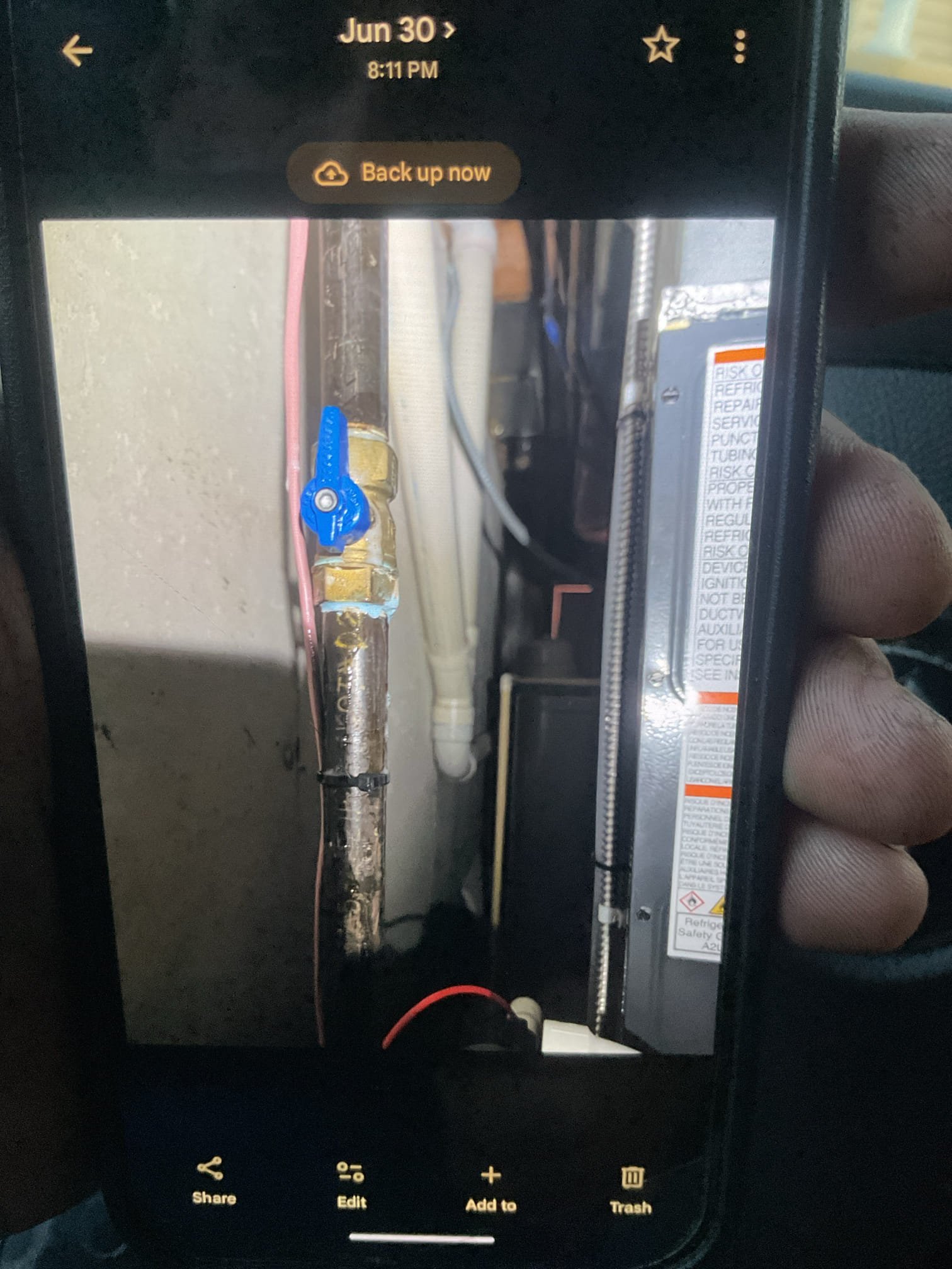 Gas leak/smell call. 
Leak is at the meter set and regulator.
I tested the gas line piping from shut off valve to equipment gas valve. No leaks.

Homeowner called PECO when I was here. They are responsible for this leak.