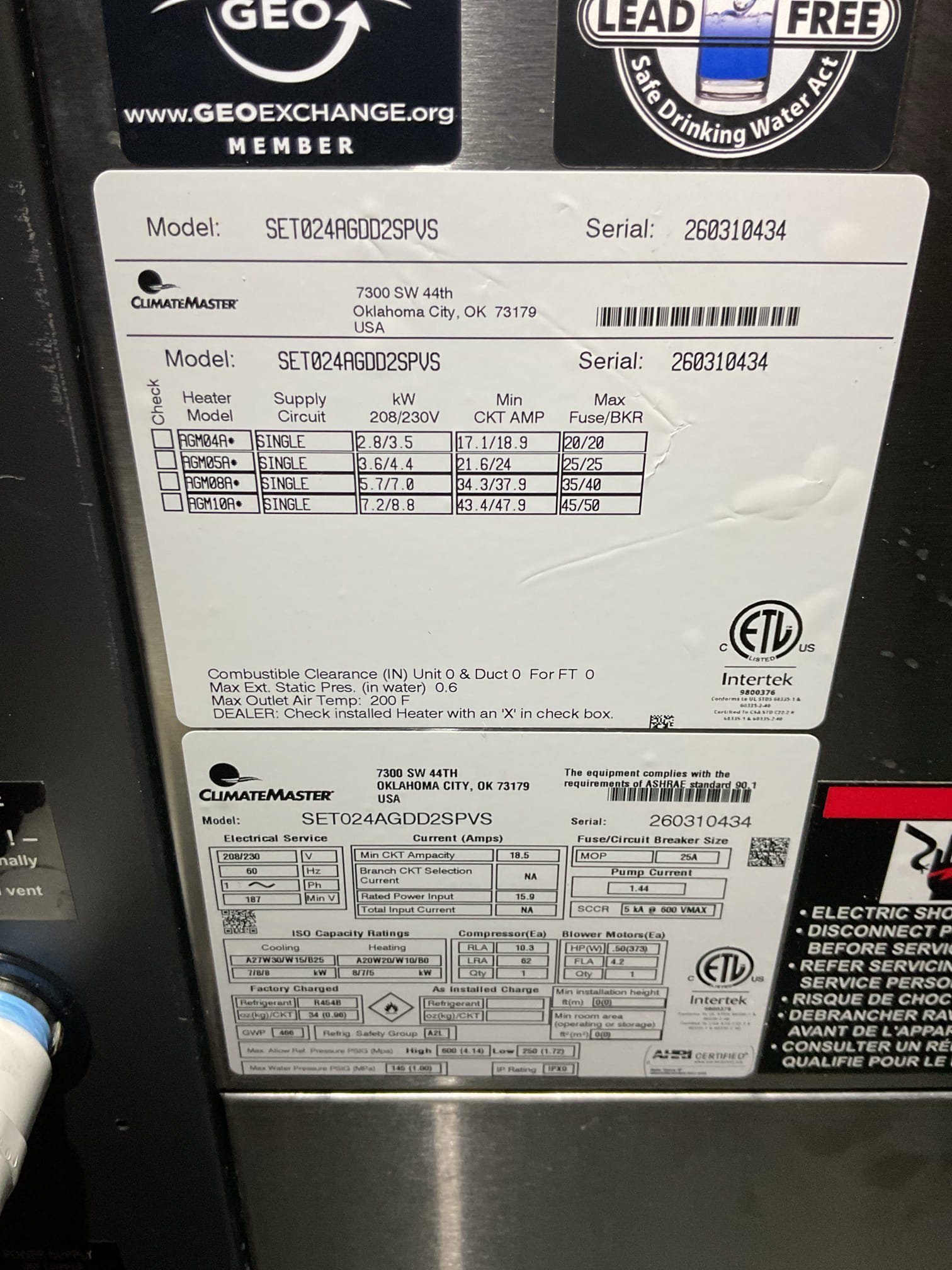 Issue was the thermostat was displaying “Thermostat fault” “not connected to server”
This is related to the WiFi being connected to the thermostat and “my uplink app” but not the thermostat to the equipment.
System can still function as designed without being connected to app.

Temperature split 76-55=21. Good
Water temperature split 65.5-71.5 Good

System operating well at this time. 