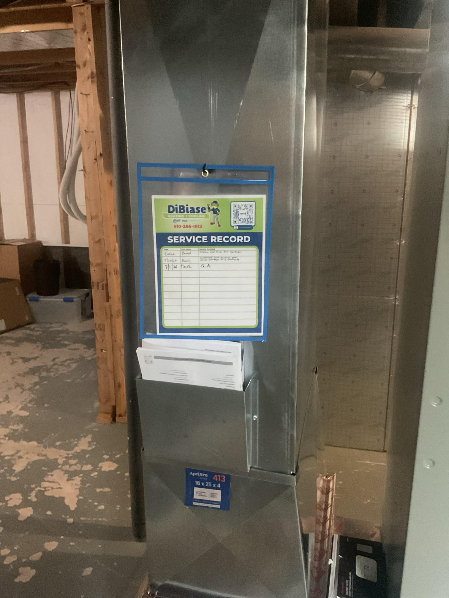 I Arrived to the customers home for a Q.A INSPECTION on a heat pump system. I checked all my electrical connections and voltages . I made sure all wiring and connections were completed in a neatly manner. I checked the air filter and replaced if needed filter size is a 413 AA. I made sure the system had all the proper accessories tied into the equipment. I Inspected the indoor coil and tested the drain lines.  I looked at the outdoor heat pump and checked my wiring and checked the level of the disconnect and the heat pump.  Inspected the outdoor components and unit pressures. Everything is in good working order. 

 