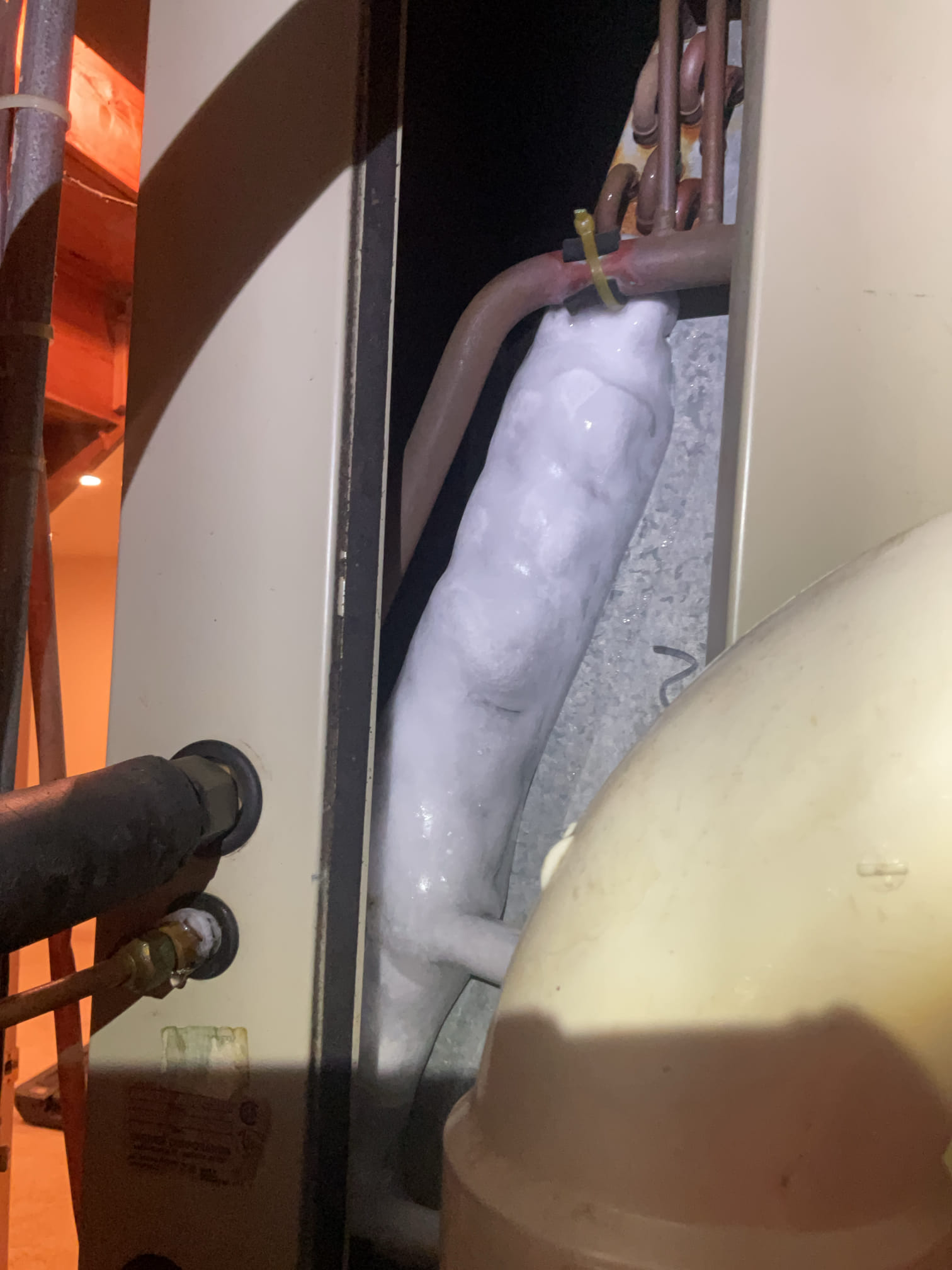 Dan 7/2/26 

I arrived to a system freezing up. Customer has an old R22 Bryant  coil that’s 38 yrs old  with a 5 yr old Goodman 410a a/c outside unit . Still with original copper and original piston metering device. Low on charge . Highly recommended replacing the whole system the furnace is original to the house as well . They are scheduled for an estimate at 12:00 to 1:00 today . I collected for my diagnostic fee paid by cc. 

The customer is aware that the system freezes up and leaks on the floor . 