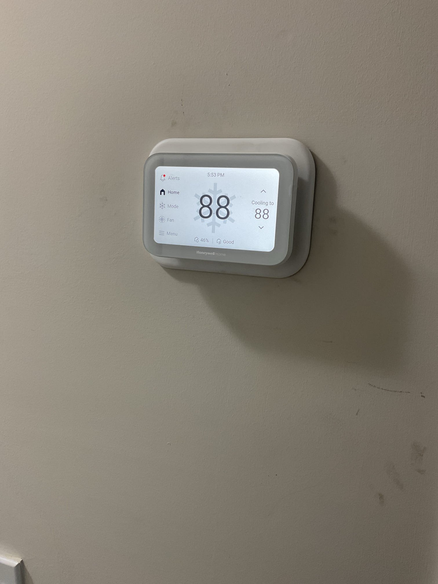 Found temperature split and subcooling to be ok (86-65) and 13° with fan speed at 1050 CFM (350/ton)
I set fan speed to 1200 CFM
Completed wiring for zoning. Installed S1200 configured and wired to Thermostat zone 2 contacts on EWC zoning board. 
Set 2nd Fl Thermostat to Cool 88.
Zone 2 will now close thereby forcing more air to zone 1 first floor. (About 80 fpm or 20-30 CFM at each register)

Afterwards tested system.
Operating well at this time. 

