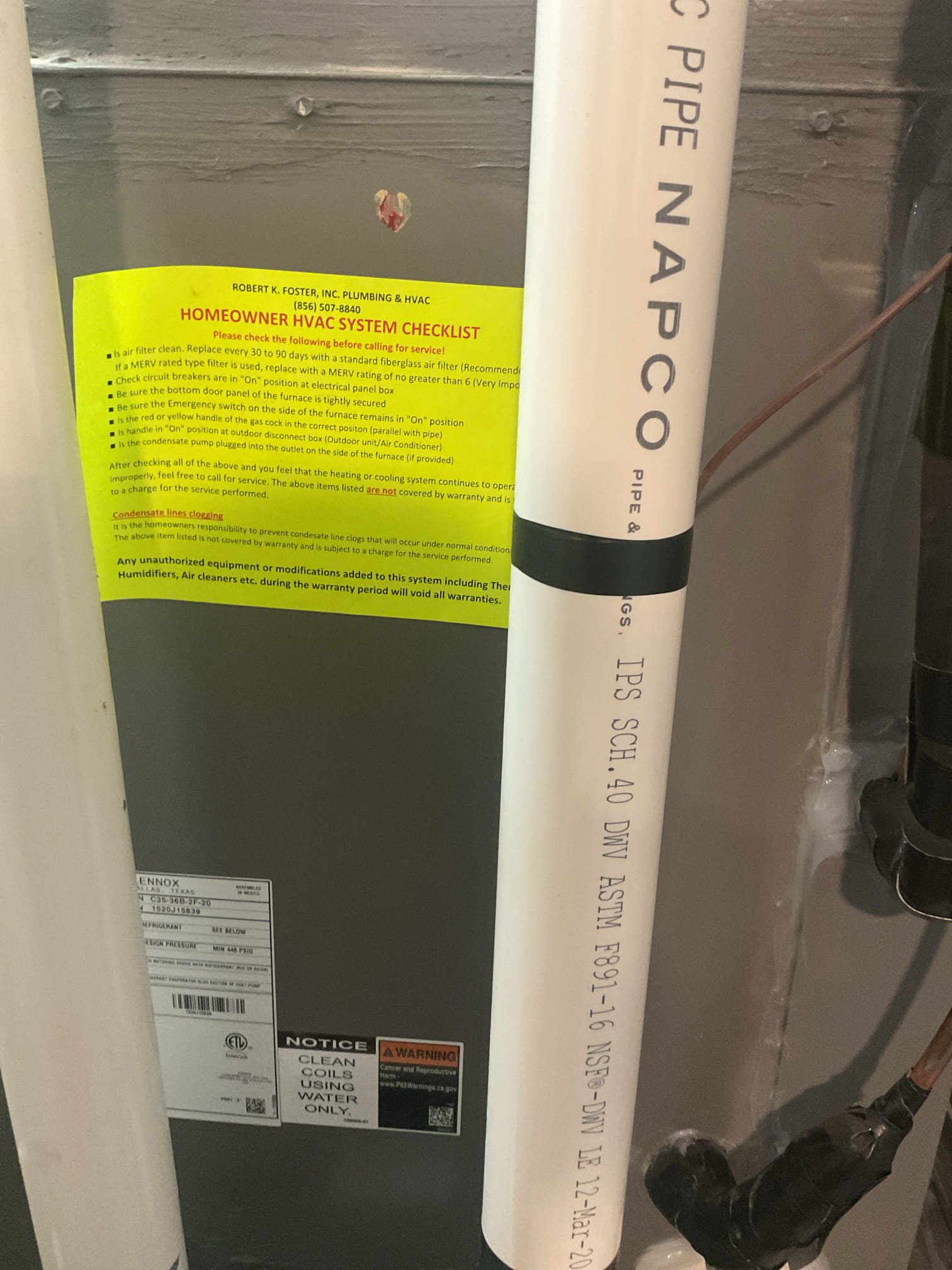 7/4/26 Dan 

I arrived for a no Cooling call on a Lennox 5 yr old system. I started with inspecting the indoor unit. I confirmed that the filter was ok, made sure the blower motor runs , and that the indoor coil was free of ice or debri. I went to the outdoor unit and found the capacitor has failed , 45/5 mfd. The customer approved the replacement of the capacitor and also signed up for a contract for 189.00 . I replaced the capacitor and turn the system back on to test operation. Everything is back up and running at this time. Please follow up with the customer to schedule his first check up. I collected for $598.13 paid by cc. 