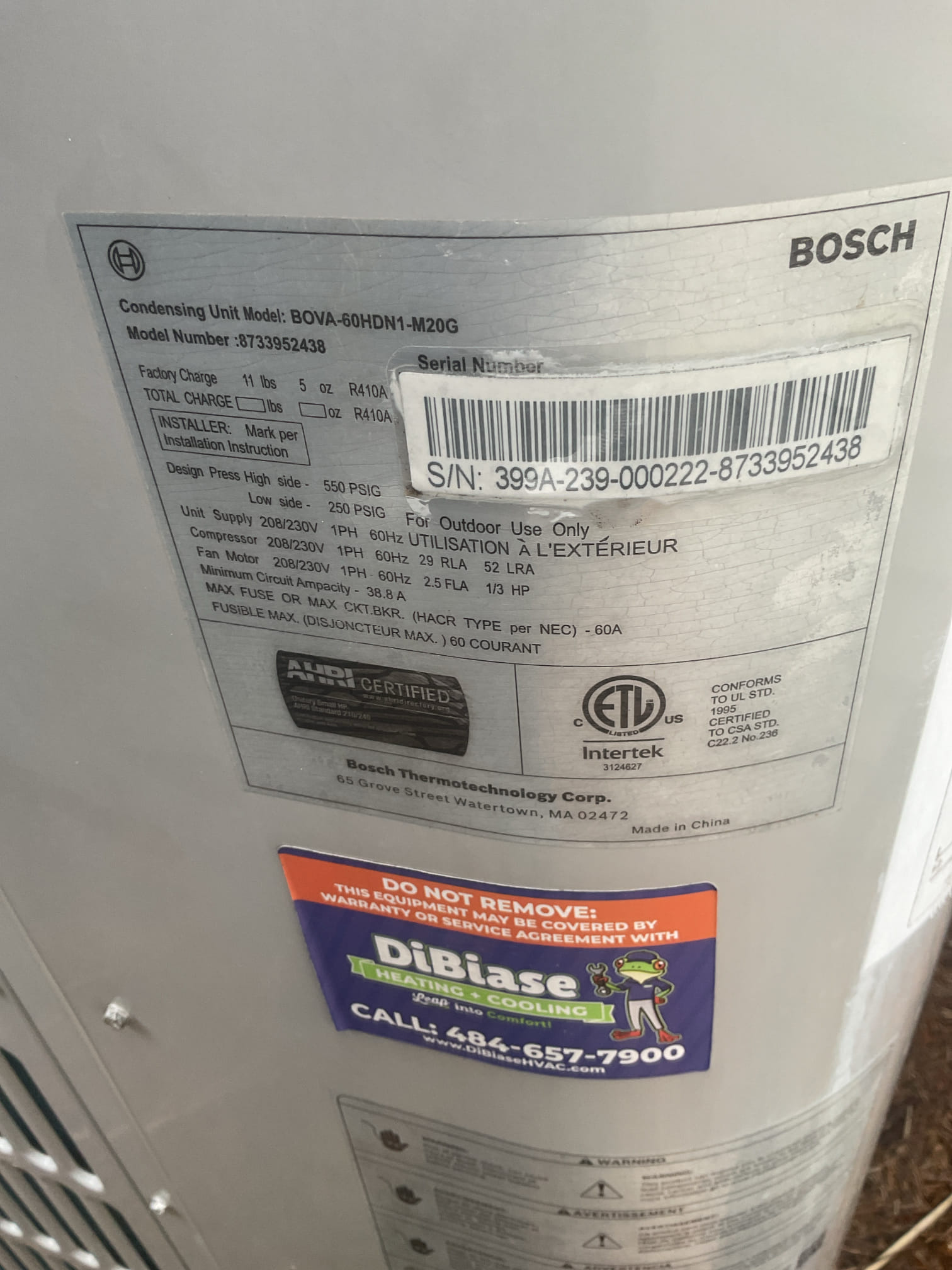 7/7/26. Performed precision a/c tune up on 2023 Bosch heat pump system. Replaced 20x22x1 air filter. Checked all electrical connections and components. Flushed condensation drain. Checked refrigerant pressures and temperatures at outdoor control board. A/c is working properly at time of service. 