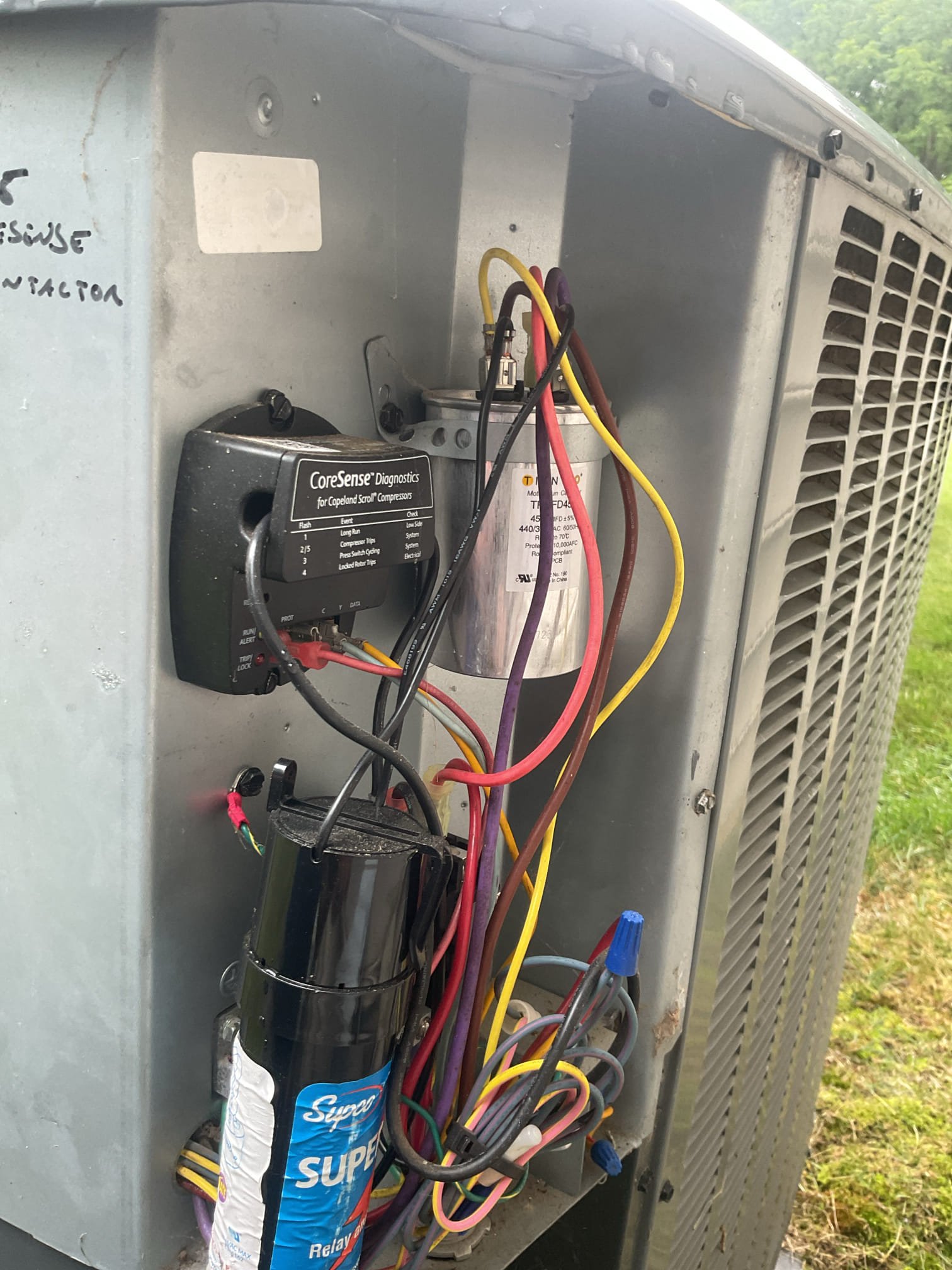 7/7/26

Installed ZapPro surge protector at outdoor equipment contactor inside service panel.
Installed VZPro surge protector for indoor blower motor.
Replaced REME air cleaner cell. 

Tested system afterwards 
Aprilaire 413 filter Good
Temperature split 21°

System operating well at this time. Homeowner paid balance today, 