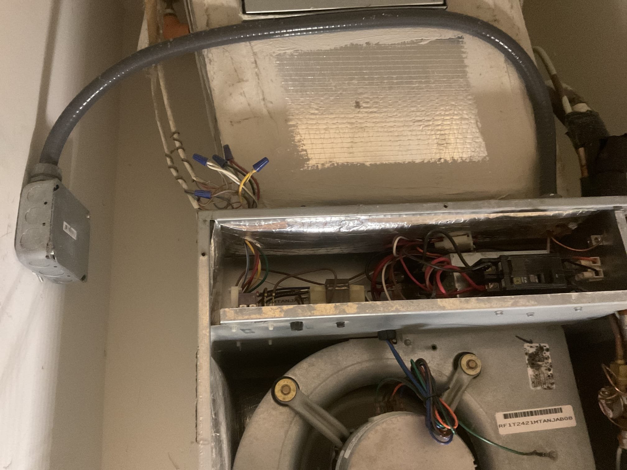 7/7/26. Fully assessed no cooling situation on 2016 Rudd a/c system. Found everything running and linset getting cold, but blower motor was running in the fan only slow speed not cooling speed tap. Verified this with multi meter. Found 24v to fan only tap not higher speed tap . Removed failed float switch and everything started working. Fan speed ramped up to cooling speed. Checked temperature split it was 18 degrees. A/c is working properly at time of service. 