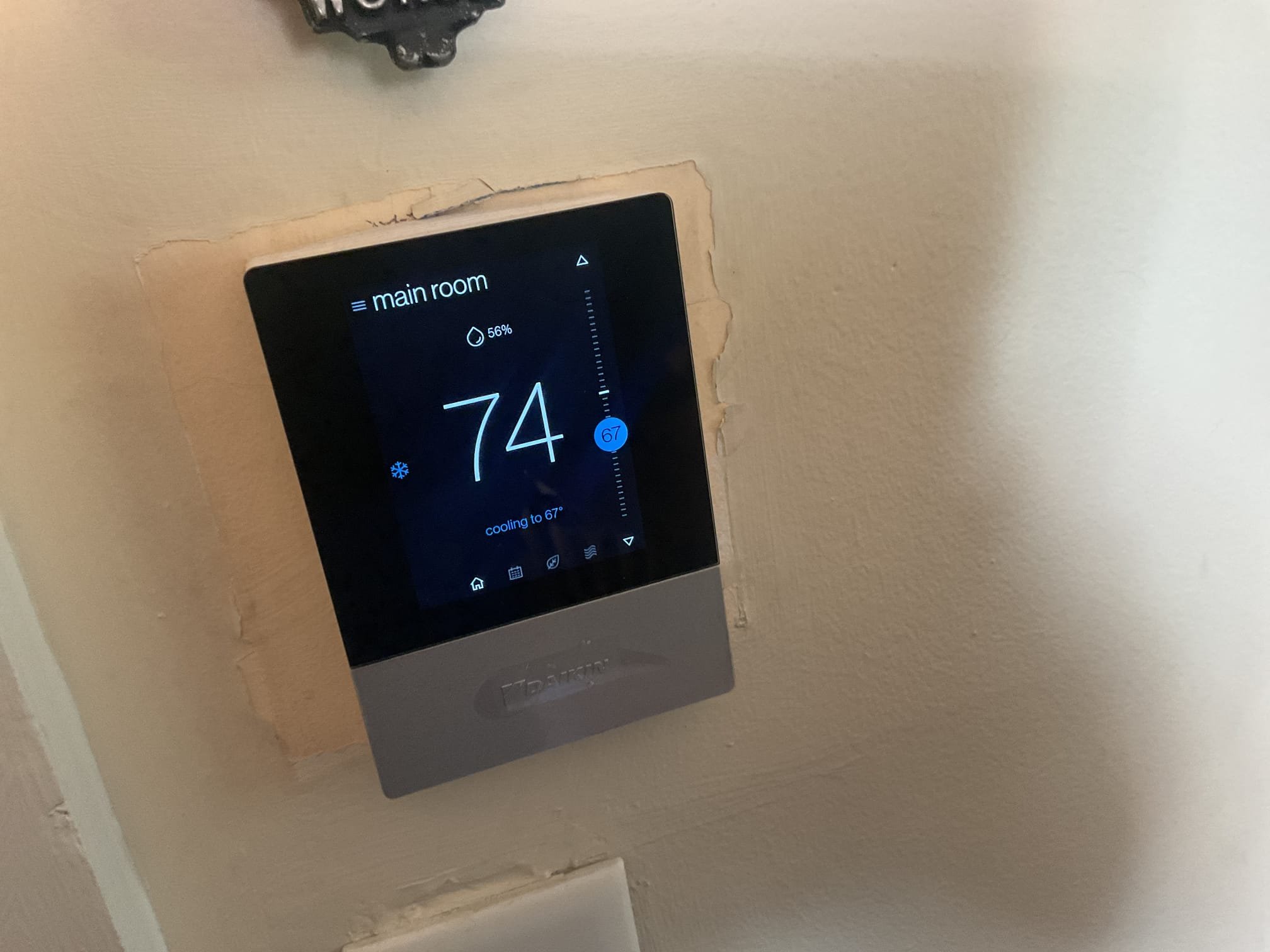 7/8/26. Fully assessed no cooling situation. Found thermostat was going blank every so often. Went up in attic and found dirt in drain line that was causing the ez trap float switch to shut off the system. Tried calling several phone numbers to get a hold of someone to talk about the clogged drain line this is not covered under warranty our office to bill out. Cleared drain line. 