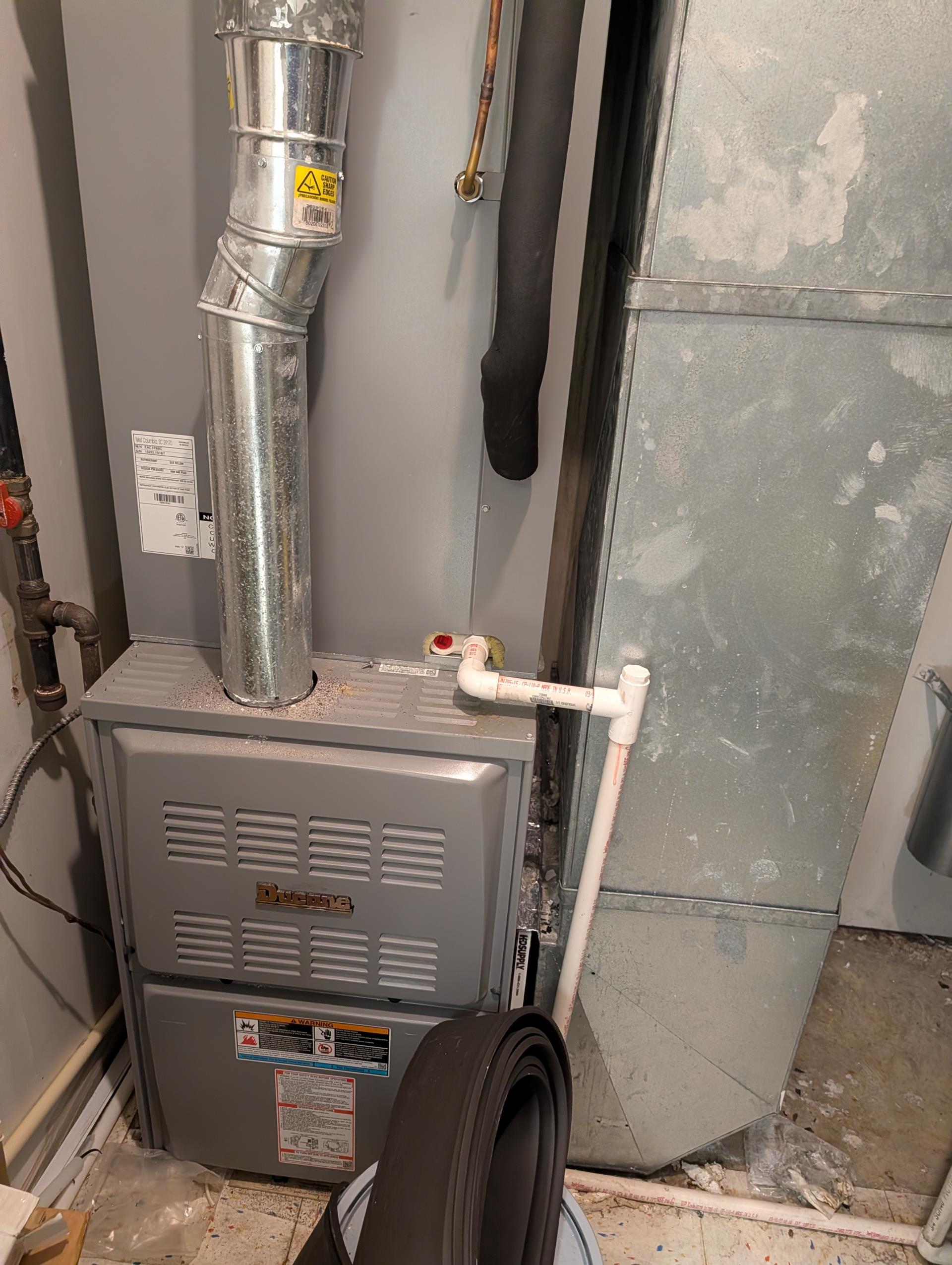 Issue is one of the units is not keeping up.
Equipment in question is 5 Ton Concord unit. Labeled “Rooms 2+3” dates to 2023. 

20x25x1 filter is clean.
Noticed warm suction line, 

Found 5 ton outdoor unit with blown 30A high voltage time delay fuse.
70/10 capacitor tests perfect. 
The windings of the compressor are reading caution. See video,

The 30A fuse needs to be replaced and I recommend installing a start assist to minimize inrush current.
Replaced 30A time delay fuse and started system. Compressor will not start, you could audibly heat the scrolls try to start on a cycle.
Called and informed Mary and informed her that system needs start assist. 
Installed SPP6 start assist.
18A on L1. 7.6A on compressor start winding.
Refrigerant pressures and temperature split ok. 

She agreed to invoice.

System operating well at this time.

Please note that compressor windings of this system are reading in the yellow caution. Compressor winding insulation strength is weaker than ideal. Compr