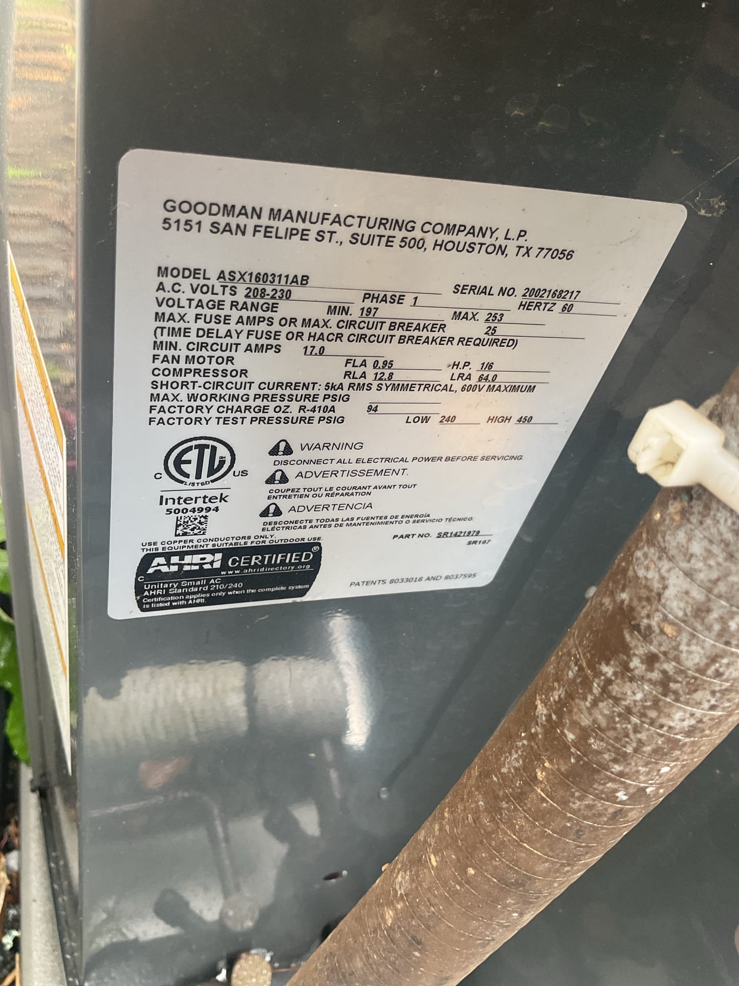 Luis 7-9-27 
Customer called in for second floor ac unit not working Amana system from 2020 (warranty expired summer 2025) Found indoor unit running but no outdoor. Check electrical found capacitor out of range preventing compressor to start. Provided estimate for repairs and recommendations. Customer decided to do option 2
Replacement or Capacitor, 
Replacement of contactor 
After repairs test system operation ok. Check refrigerant cycle ok. System is working properly. 