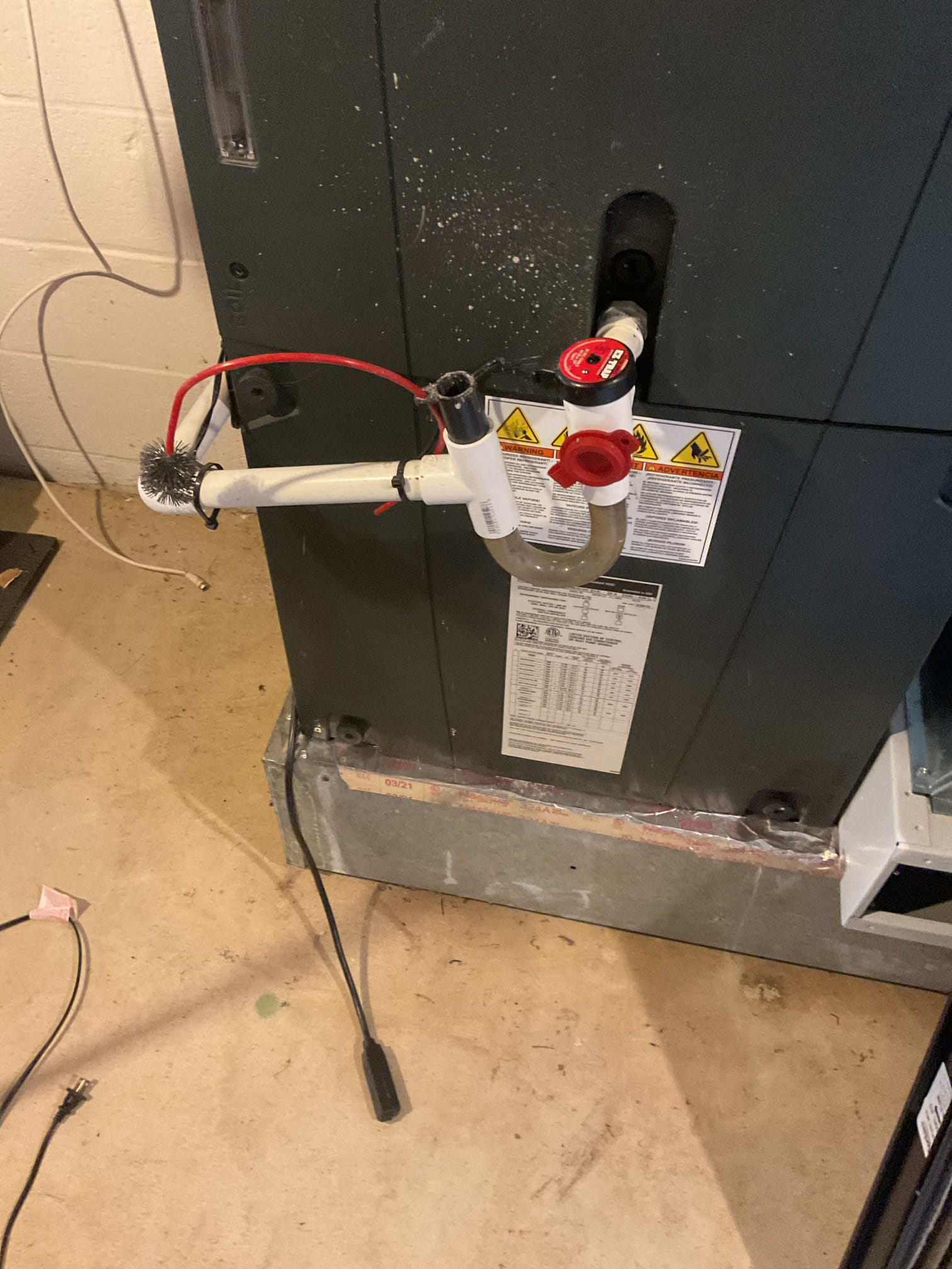 7/10/26 Dan 

I arrived to the customers home to service their 11  yr old trane heat pump system.  . I checked the wiring connections and the voltages . I checked and replaced the indoor air filter , filter size is a 413 AA. I Inspected the indoor coil and tested the primary drain pan with water and flushed the drain line and cleared. I Took indoor temp splits at the return and the supply  and checked the blower motor condition and operation. I looked at the outdoor unit wiring connections and voltages . I inspected  the outdoor components and checked my unit pressures by using super heat sub cool method.  The system is currently operational but past normal life expectancy. Replacement of system is recommended in the near future. I collected for one time $89.00 check up and $115.66 for a 413 air filter replacement. Total due for today is $204.66 paid by check# 1448
