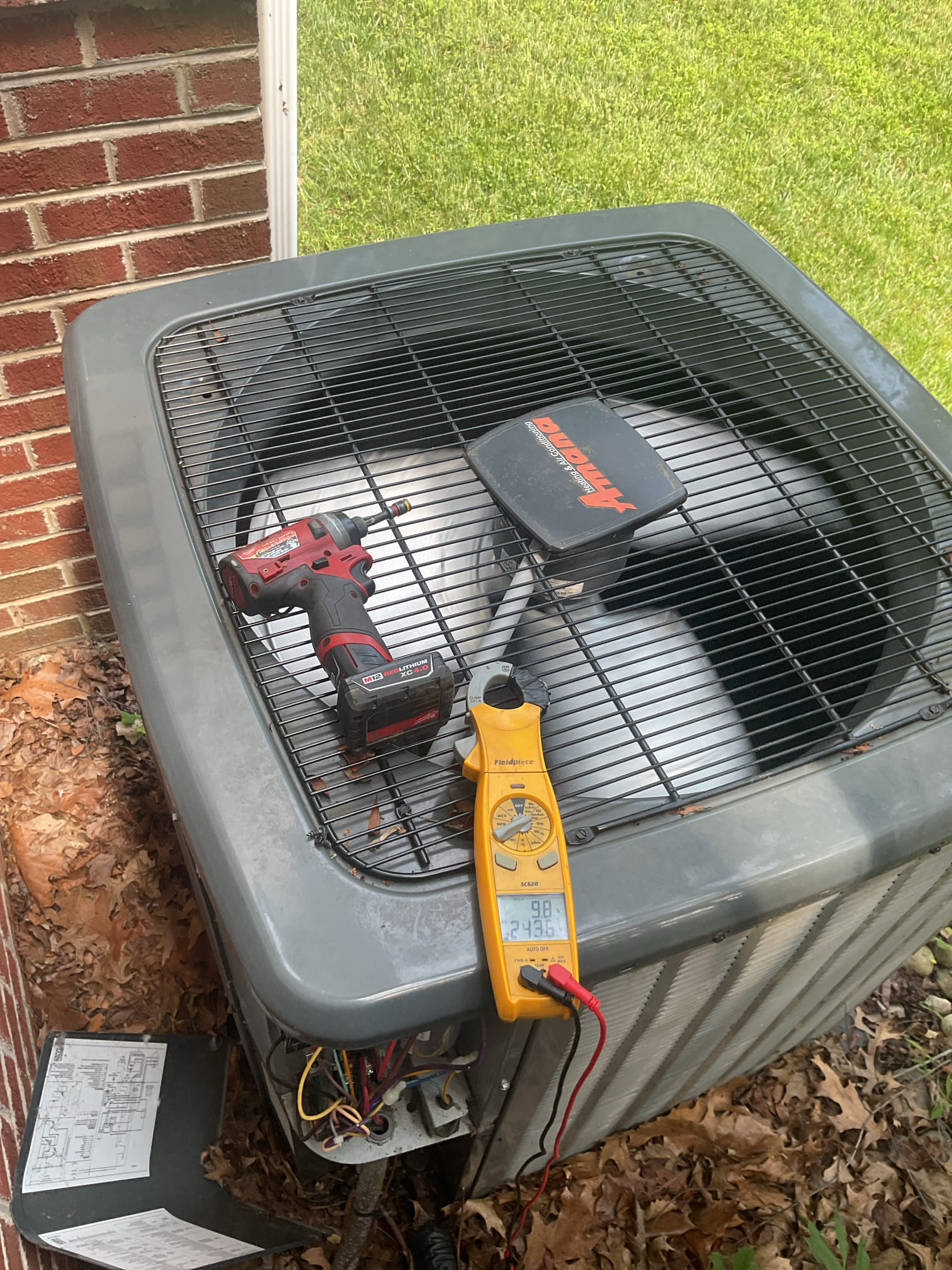 Luis 7-13-26 Perform AC tune up 3 1/2 ton Amana air-conditioning system check indoor gas furnace electrical components low and high voltage replaced air filter, flush condensate drain and clean condensate pump ok check supply and return temperatures. Noticed Indoor blower housing in bad shape, control model cover with dust, I provided estimate to replace board and clean housing. went outside and checked, refrigerant levels, capacitor, contactor, inspect indoor coil and outdoor coils capacitor reading just at the minimum standards. I provided estimates for repairs and recommendations. I would recommend getting an estimate to replace gas furnace. Office to get back to customer regards new heater estimate. 