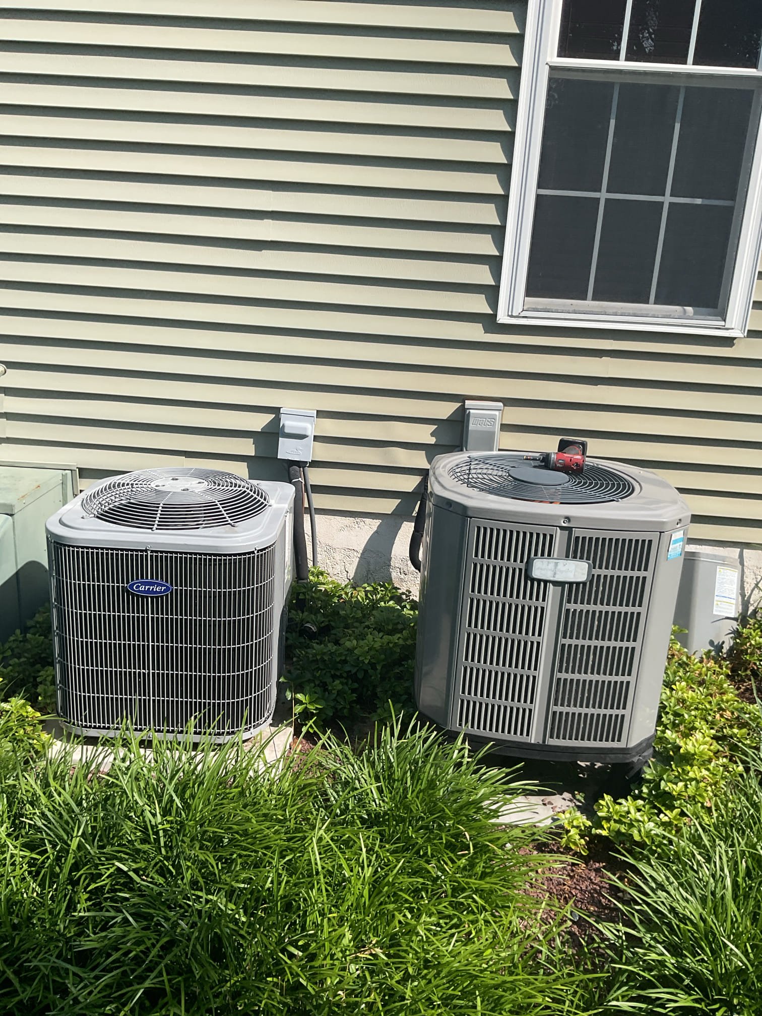 Luis 7-14-26 
Customer lost power street transformer issue peco came out and replaced transformer, he wanted to make sure no damage to system due to electrical issues, check both indoor and outdoor units ok heat pump American standard and career propane heater and ac. No issues were found with any of the electrical. I provided estimate to add surge protection. 