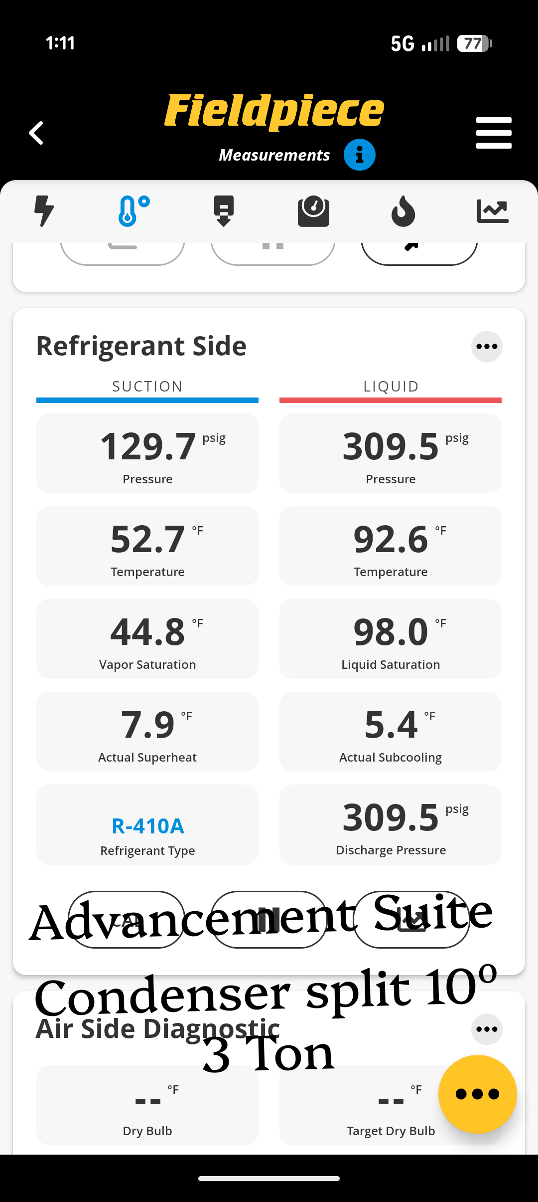 Completed AC tune up for 3 Ton Amana AC system
Equipment is 3 Ton AC with 80,000 BTU hi efficiency furnace. Installed by Dibiase AUG. 2018, 8 years old. 

Aprilaire 413 filter ok
Indoor and outdoor coils in good condition 
Inspected wiring, controls, electric motors and components; left estimates for surge protection package includes surge protector for indoor and outdoor equipment
Measured temperature split and static pressure 
Inspected drain using available clean-out tee. Recommend and provided estimate for EZ trap: drain line trap with overfill protection switch. Will shut equipment down if a clog develops in drain line. 
Checked integrity of compressor motor (mega ohm test)

Assessed refrigerant charge checked pressures. 5.5° SC 7° SH 88° Outdoor dry bulb temperature 

AC system operating well at this time. 