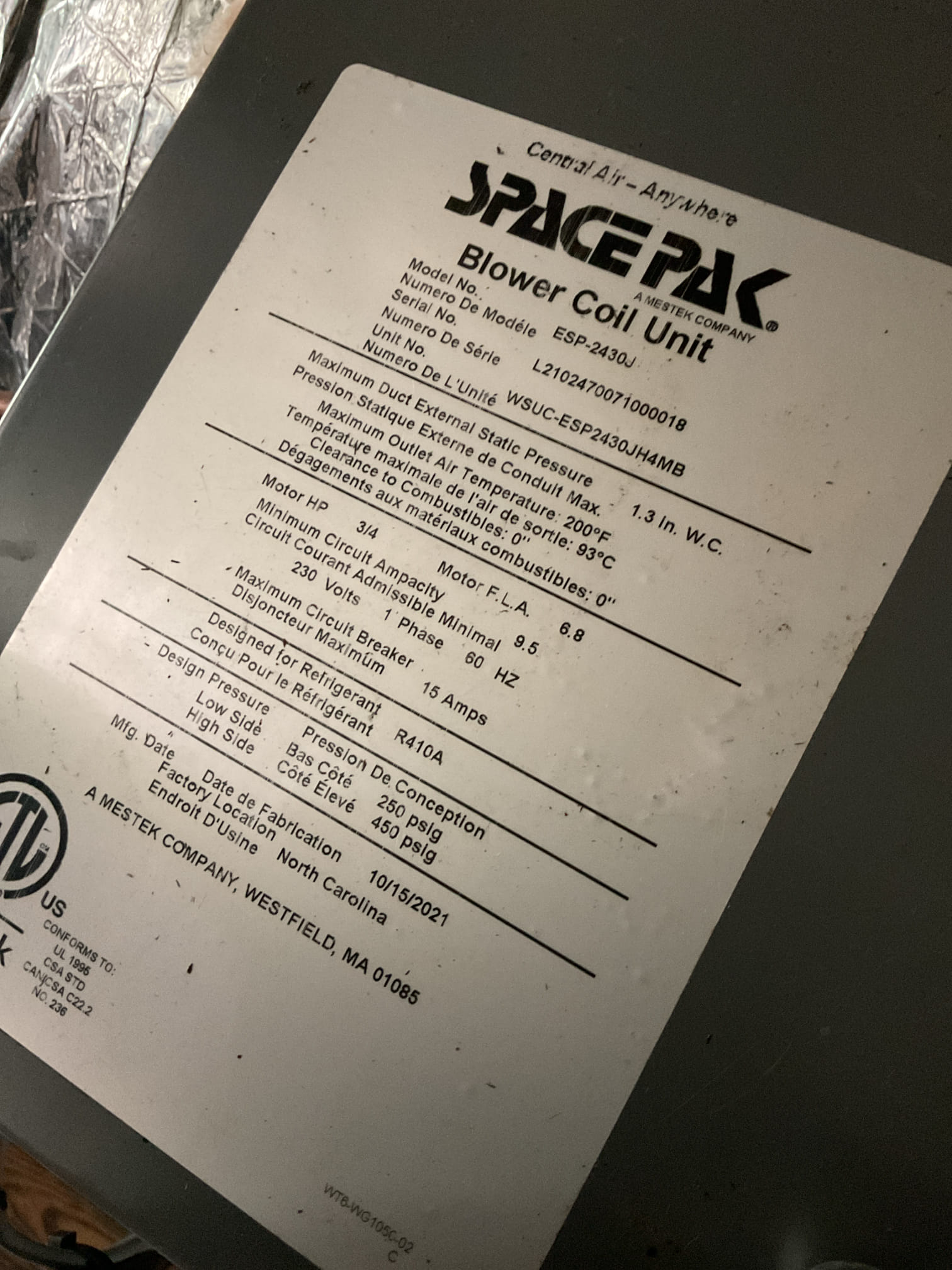 7/14/26 Dan 

I arrived to the customers home to service their 20 yr old space pak a/c system and their 4 yr old space pak system. I checked the wiring connections and the voltages on both systems . I checked and replaced the indoor air filters for both systems the filter size is 16x25x4 for both supplied. I Inspected both indoor coils and tested the primary drain pan and cleared and tested the drains . I flushed the drains with water to tested the trap and the pump. I Took indoor temp splits at the return and the supply on both systems ,  and checked the blower motor amperage draws. I looked at the outdoor units and the  wiring connections and voltages . I inspected  the outdoor components and checked my unit pressures by using super heat sub cool method.  Everything is working fine at this time of service for both systems. 

1st floor system has rust in the primary pan and could potentially leak in the near future, and the outdoor coil is degrading from ware . Found dual capacitor wa