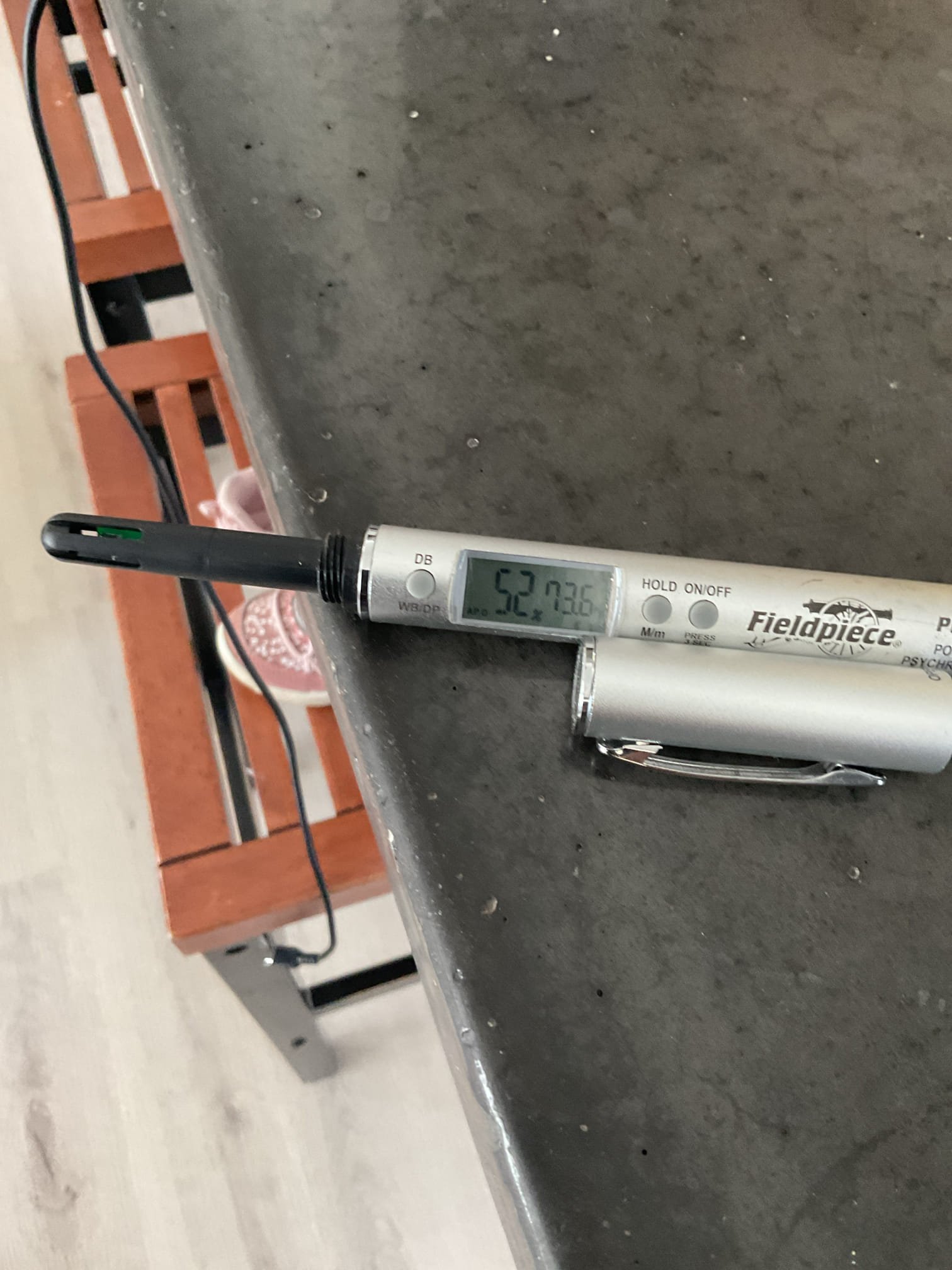 I arrived to look at a customers home at the thermostat is saying high humidity in the 80s. I walked in the house. System was set and satisfied at 73° humidity level on the thermostat did read out anywhere from 78% to 80% I use my sling psychrometer And measured humidity in the house and I measured at 51%. I did quote a few prices for two different thermostats and I also left an estimate for a contract. They have a newer system about two years old , Armstrong air. Everything with the system is running fine. I collected for diagnostic customer paid by credit card.