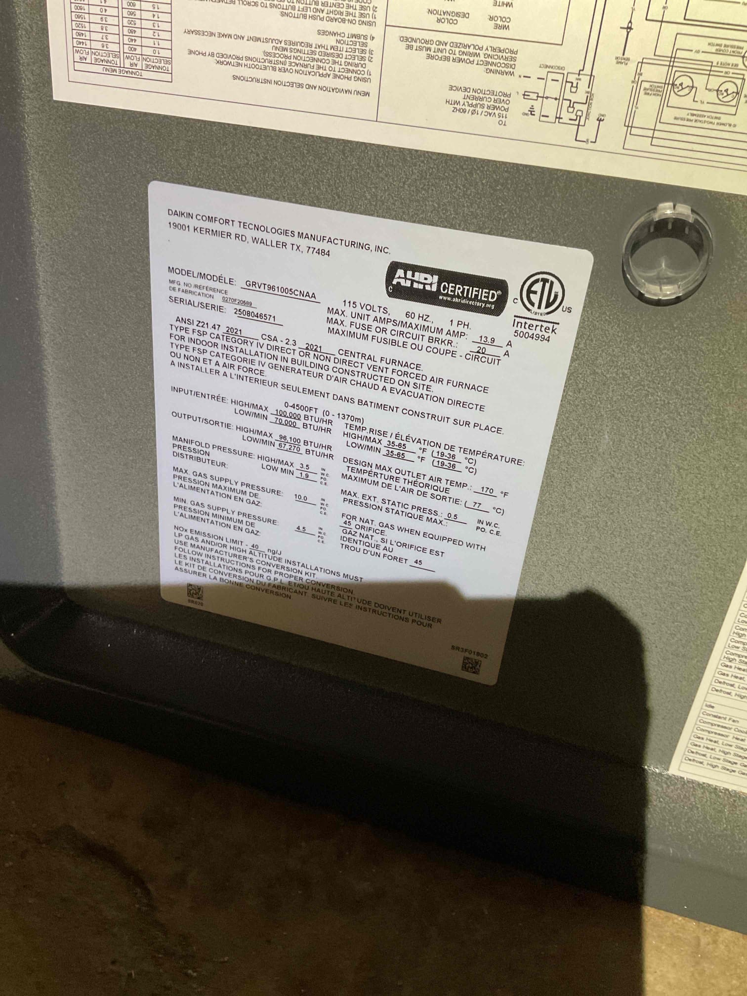 7/15/26 Dan 


I arrived to the customers home to perform a Q.A. Inspection on there new 2 stage goodman 95% gas furnace and a/c system.  I started with checking the air filter , the filter size is 4I0 . I checked the overall neatness and performance of the newly installed system. I checked over all system accessories. I checked all my electrical connections and voltages. I inspected the  burners , flame sensor and the igniter. I water testedthe drain lines . I inspected the exhaust and fresh air pipe for restrictions and bellies. I inspected the blower motor and took temp splits. I looked at the overall install of the outdoor a/c. I checked the system level and the level of the disconnect. Made sure all penetrations were sealed. Checked the electrical connections and checked for caps and checked system pressures. Everything is in good working order. 

I did have to seal the return duct wasn’t sealed and loose , causing a noise from the equipment. 
