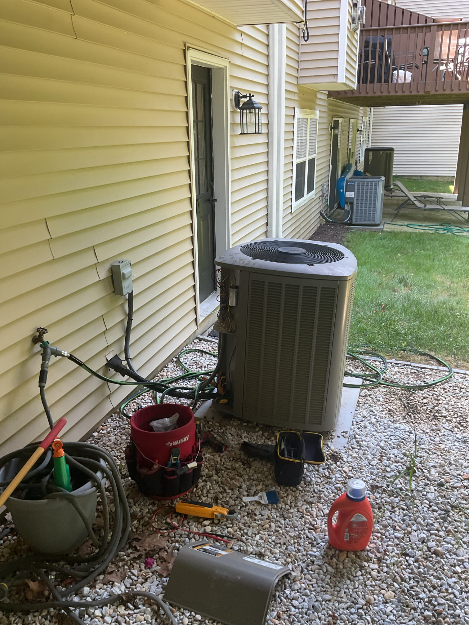 Luis 7-15-26
Performed ac tune up on 2009 Lennox 2 ton ac system . Customer takes cares of  electrostatic filters, test ac operation, clean drain system and pump ok. Inspect coils indoor and outdoor, cleaned outdoor coil using water. Check all electronics and electrical components and connections. Check supply and return air temps 18 degree. Indoor control board is showing wear on solder connections, indoor coil drain line showing major refrigerant oils, check outdoor unit electrical components, capacitor and contactor ok outdoor unit tilted to front. Refrigerant levels are little lower than normal, customer might experience poor cooling and no cooling at all. There could be more than one leak. Indoor coil showing refrigerant leaks. Unit ai from 2009 I would recommend getting an estimate to replace system. I emailed estimate to add refrigerant as temporary fix. Called customer and left voicemail. Customer not present during inspection. 