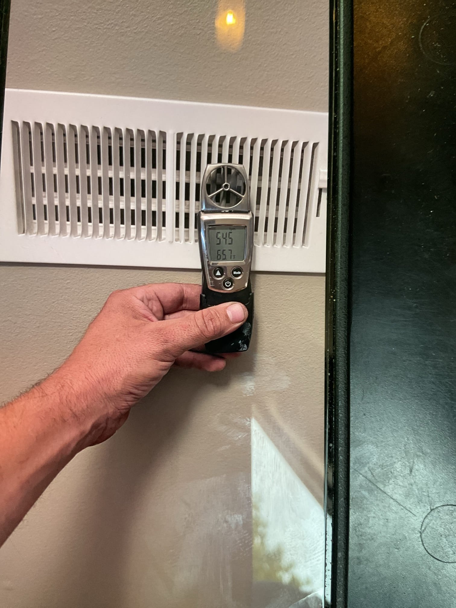 Homeowner explained that yesterday the second floor thermostat went up 1° from set point. I also asked him if the system struggled on any of the    100°+ outdoor temperature days in recent weeks. He said no. 

The (2) second floor bedroom grilles where they mentioned there was no air flow are returns. Each of those bedrooms has (1) supply and (1) return (floor registers)

I enabled 2 stages of cooling speeds using Zone panel and thermostats,
AC1 fan speed 1050 CFM AC2 fan speed 1400 CFM. 
Second floor thermostat is set to upstage to AC2 as “Comfort”
1st floor thermostat is set to upstage to AC2 on a 3° differential. 

Tested and verified operation of zone dampers. 
All damper are working as designed including the 1 that has not yet been replaced. 

I showed him zoning panel and and told him to keep an eye on the 1st Floor damper when there is a call for 2nd floor only and make sure it is closing. (Red LED means closed)

System operating well at this time, 