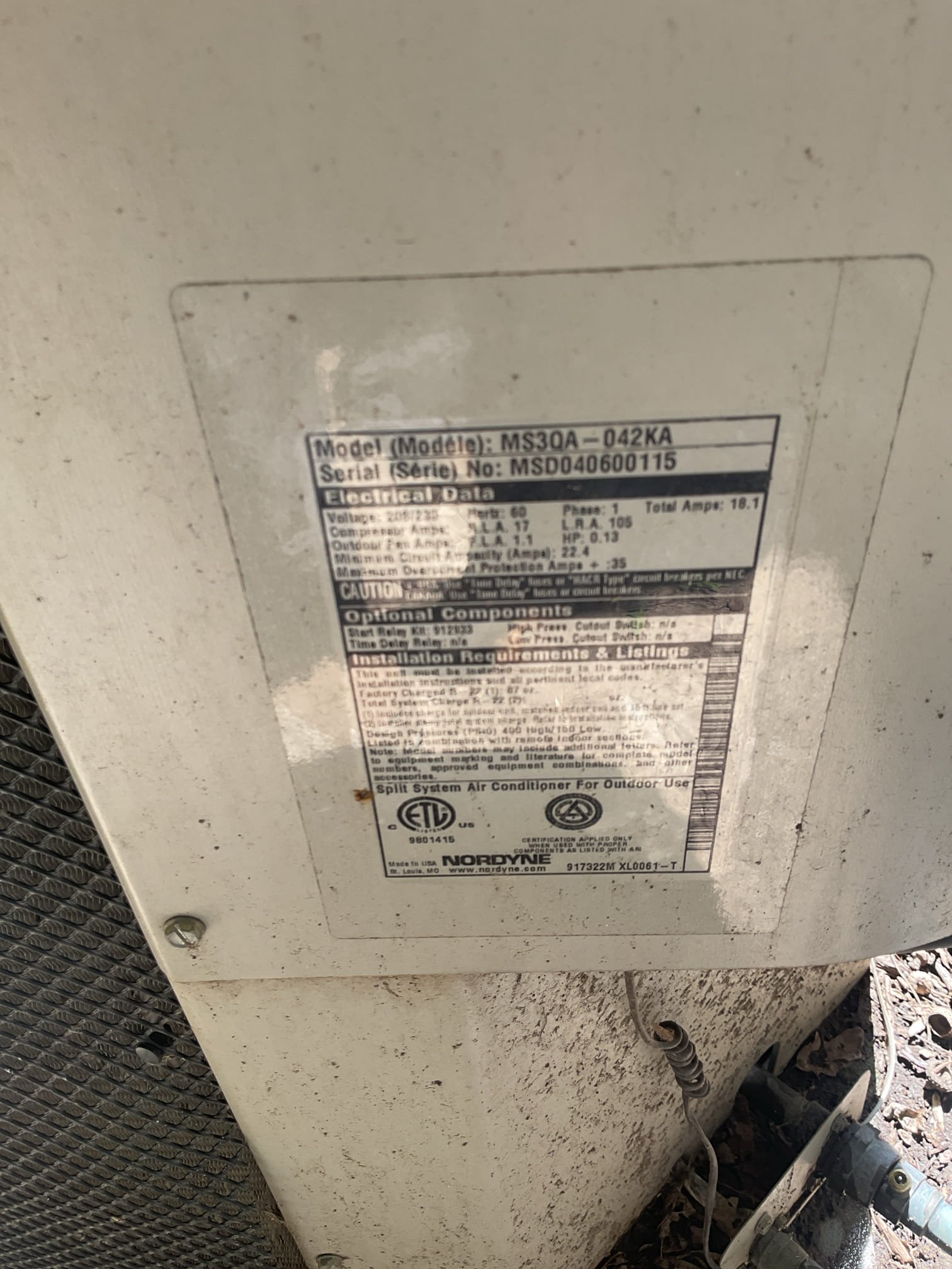 I arrived for no AC call on a Miller 24-year-old r22 system. I turn the system on to check operation. Indoor filter look fine. Blower comes on checked my charge outside and found low on suction. I inspected my indoor coil and found it to block ice. I turned the cooling off and pulled the disconnect. Set the fan to fan on at the thermostat to start the process of melting the ice on indoor coil. Luis is coming back about an hour or so to check and recessed the cooling situation. The unit is very old and needs to be replaced.please collect for $99.00 when Luis finishes the call . 