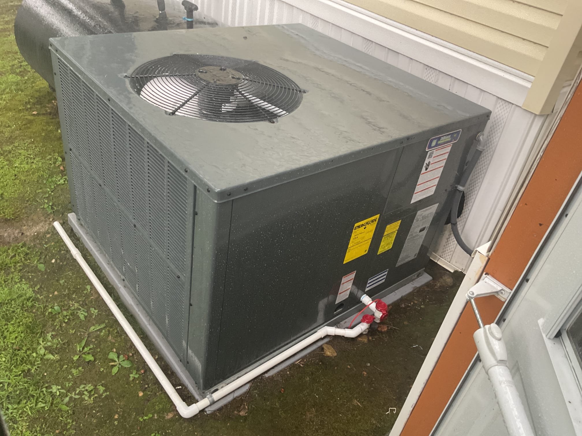 7/21/26. Fully assessed high electric bills on recently installed package a/c by dibiase. Found that the customer keeps the thermostat set at 77- 78 degrees and is comfortable at that setting. Checked r-32 refrigerant pressures they were 285/108 , checked temperature split it was 17 degrees. A/c is mechanically working properly. Customers electric bill was around $330. Explained to Ruth that it has been a very hot month and peco raised their rates. Suggested to homeowner to turn it up 2 degrees when she is at work. System is working correctly at time of service. 