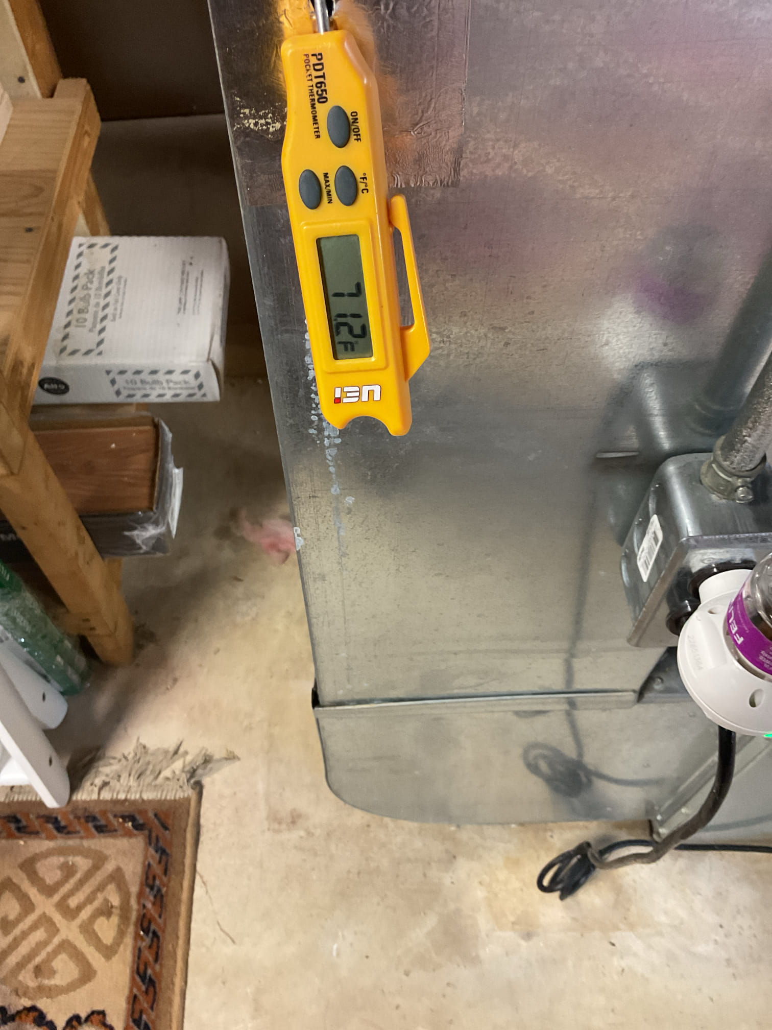7/27/26 Dan 

I arrived to the customers home to service their 6 yr old Amana a/c side of the system . I checked the wiring connections and the voltages . I checked and found the indoor air filter is ok , the filter size is 16x20x1.  I Inspected the indoor coil and tested the primary drain pan and cleared and tested the water drains and traps if applicable. I Took indoor temp splits at the return and the supply  and checked the blower motor condition and operation. I looked  at the outdoor unit wiring connections and voltages . I inspected  the outdoor components and checked my unit pressures by using super heat sub cool method.  System in good operating condition at this time. I collected for $189.00 service contract renewal. Paid by cc. 
