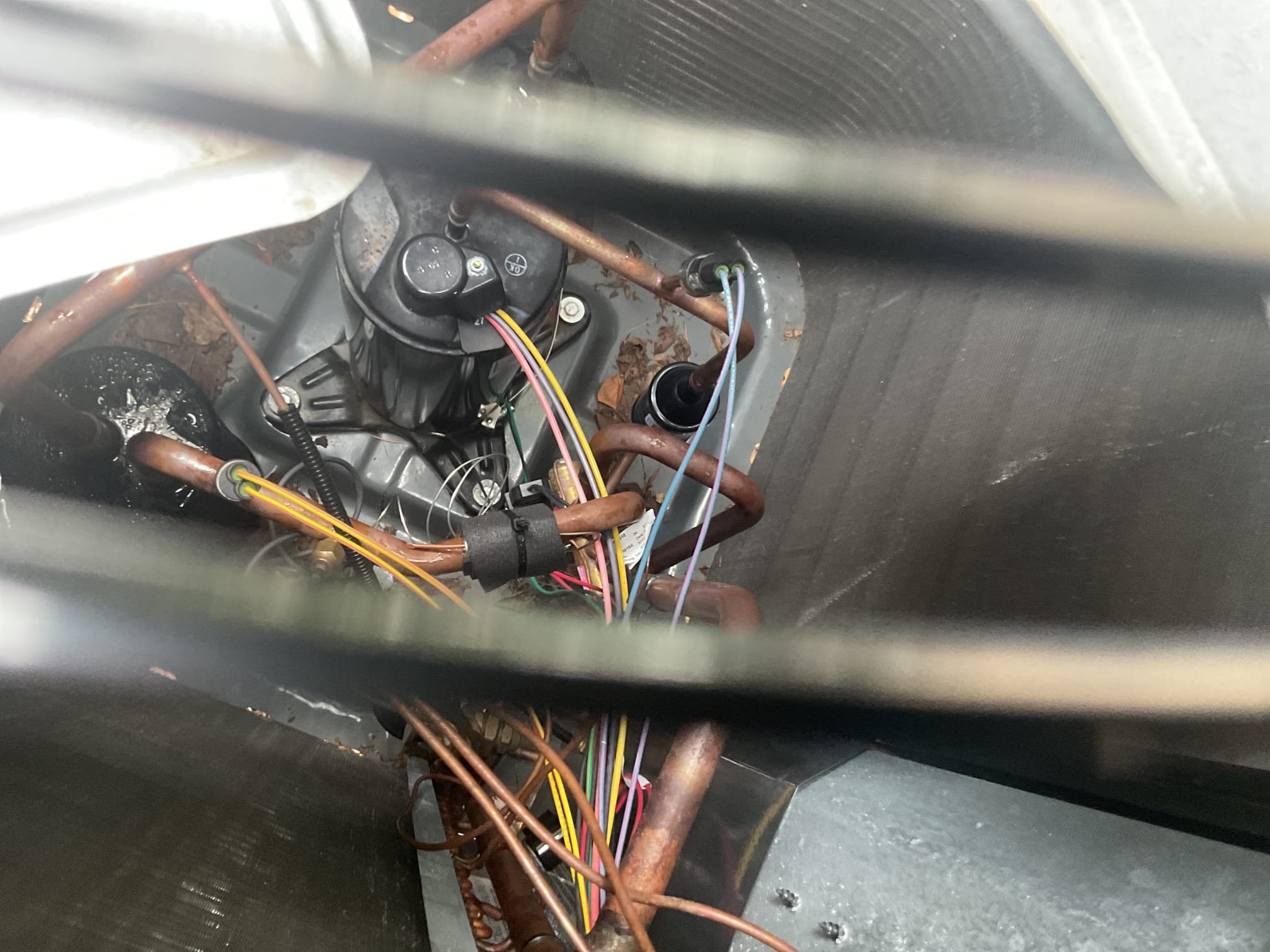 7/27/26. Fully assessed Goodman r-32 system tripping the breaker at indoor panel. Found system is a recently installed Goodman heat pump by dibiase. He is the 2nd homeowner. Performed megometer test on the compressor on all 3 windings, all passed perfectly. Homeowner had another company come out with the same megometer and his read red or failed. Tested both hard start capacitor it tested at 151 mfd. duel capacitor tested at 45/5 what it was rated for. Explained to homeowner that it can be hanging up mechanicaly, told him to video tape it next ti e it happens. Provided estimate to replace warranty compressor but explained to him we need to be sure and not just take a shot in the dark. Heat pump is working properly at time of service. 