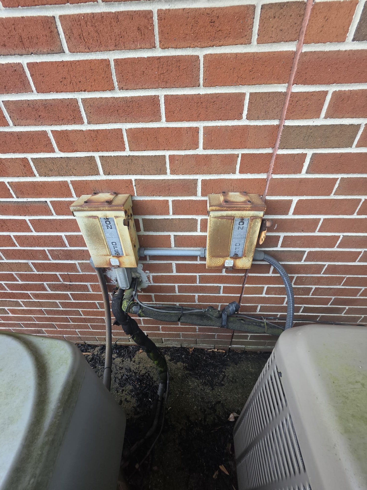 Reviewed job with Frank. Right side unit. York unit was low on charge, and we added 2 lbs. of refrigerant to the system to get it working temporarily. The outdoor unit was approximately six years old, but the indoor unit is from 2010. The other system next to it is from 2010 as well. Frank would like estimates provided for AC and coil replacement, as well as full system replacement for both units. Units are 5-ton, 3-phase outdoor with 130000, 080% furnaces in the attic.   They look like they may be a little oversized. Gathered information for load calculation to be completed before proposals. Proposals to be emailed after load calculations are complete. 