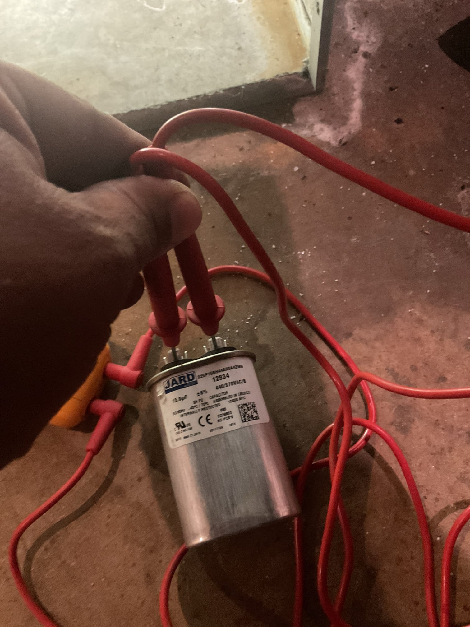 7/27/26. Fully assessed blower motor on 24 year old carrier oil furnace. Gave system a call for cooling. Found blower motor tight and humming loudly. Found 15 mfd capacitor tested good, failed blower motor. Called one distributor and found it, it’s about 2-3 days out. Homeowner wants our warehouse to call around to see if anything can be found faster.  Sent over price estimate. 