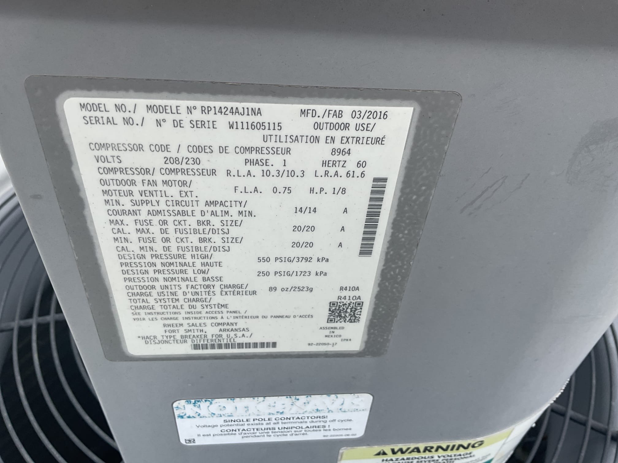7/29/26 fully assessed no cooling situation on 2016 Rudd heat pump. Found after giving the system a call for cooling it was instantly tripping the circuit breaker. Went up to roof and performed megometer test to ground and compressor failed test and is grounded. There is to options. Replace compressor with indoor txv or replace entire heat pump system. Sent over both options. 