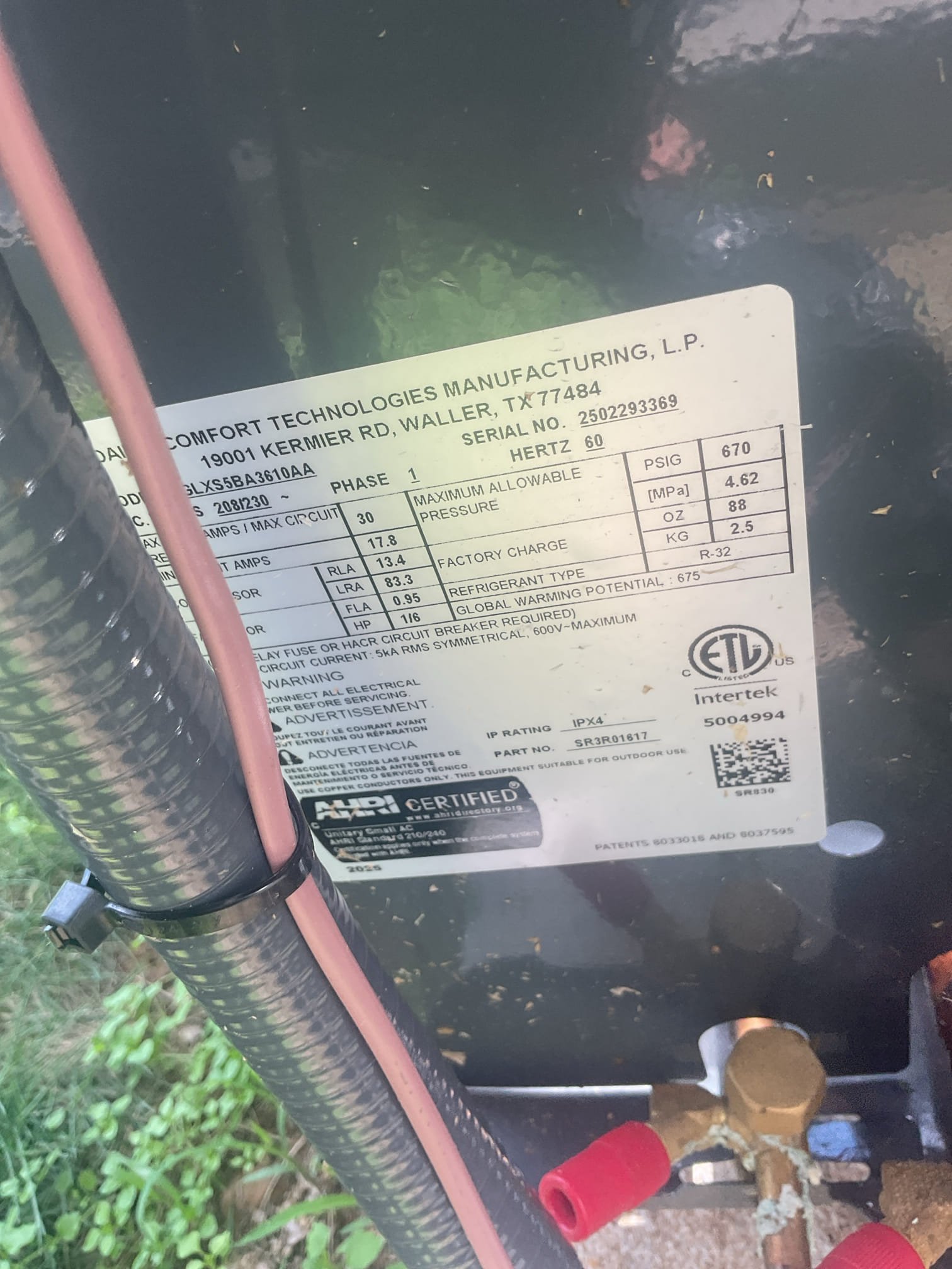 Performed Qa on installation ok no adjustments were needed, I did adjust txv to lower super heat. Used water proof compound to seal line set. (Silicone was used) to satisfy customer is added extra compound. Qa passed. 