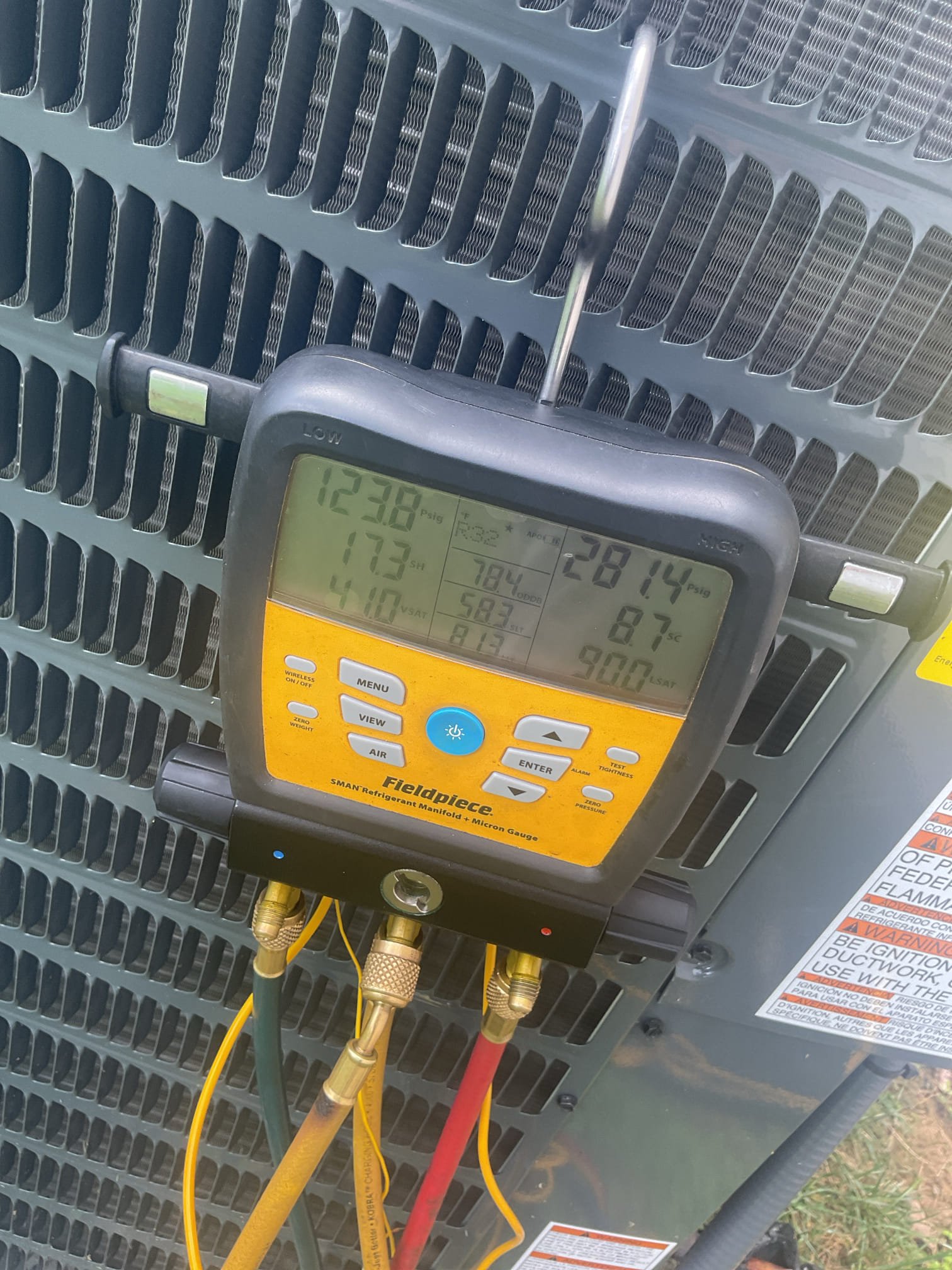 Performed Qa on installation ok no adjustments were needed, I did adjust txv to lower super heat. Used water proof compound to seal line set. (Silicone was used) to satisfy customer is added extra compound. Qa passed. 