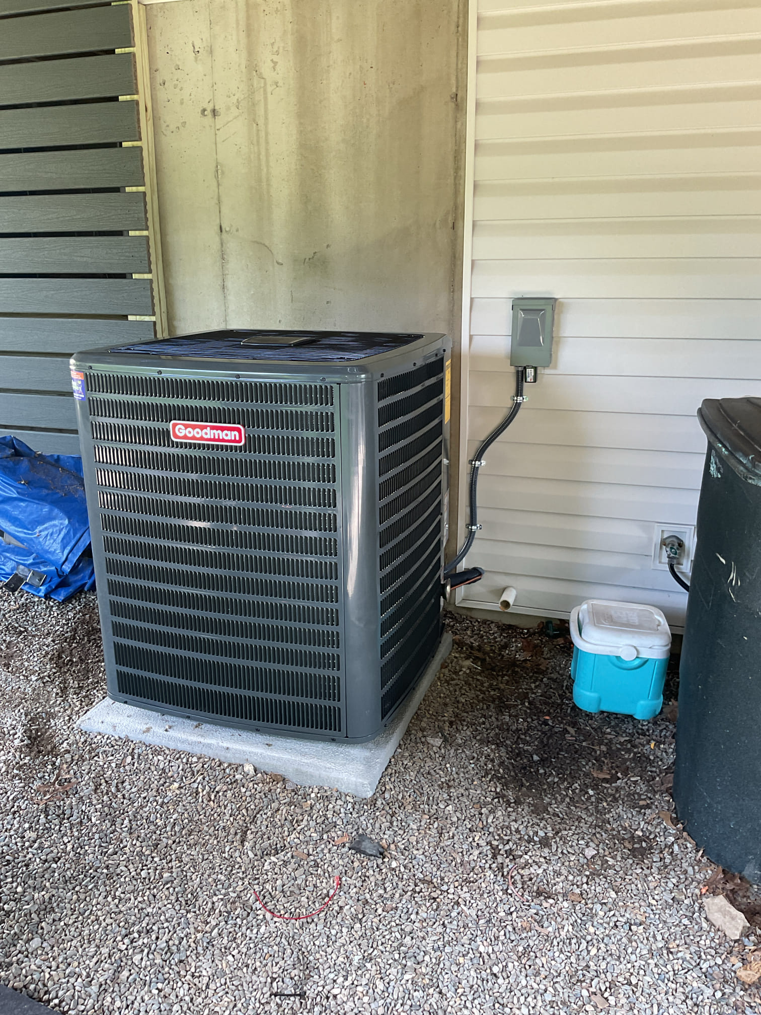 SOLD: 07/28/2026 10:50:15 AM - Best
Best system for performance, comfort, and value. Installed two stage Goodman AC system flushed line set raised in pressure tested evacuated and charged system to standards installed as 1200 with EIM and dragonfly board wired up programmed and tested operations. Installed eztrap with wet switch safeties. System is running to manufacture specifications.