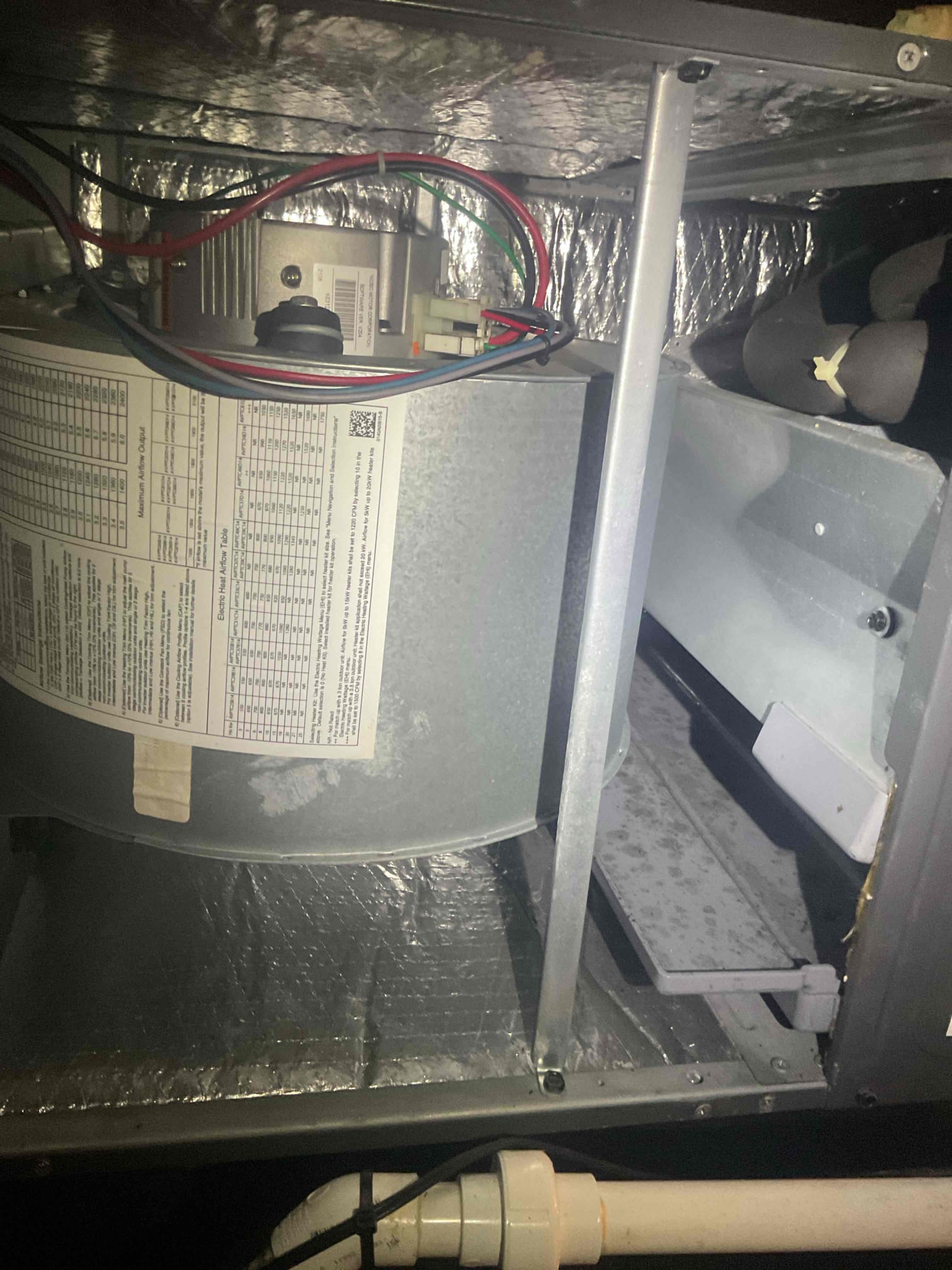 Luis 8-3-26
Performed ac tune up on two Amana heat pumps first and second floor. Check all electrical connections and components. Filters ok. Flush drain test drain  system ok pump for first floor ok. Gravity on second ok. Check airflow ok check outdoor coils and electrical components ok check refrigerant system levels and pressures ok. Cycle both ac heat pumps ok. 
System in good operating condition at this time.
I provided information about coil contamination system to keep coil clean and free from bacteria. 