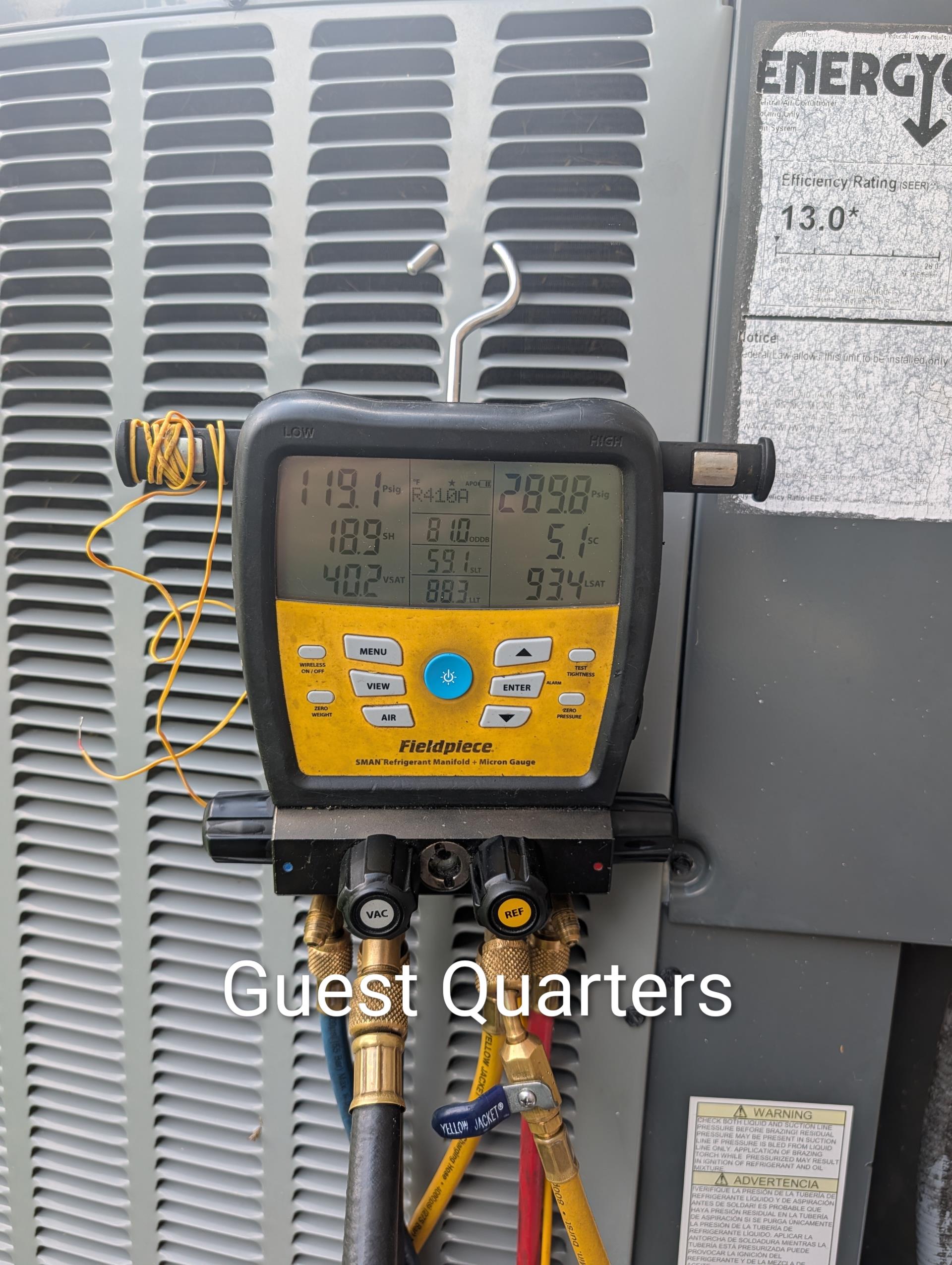 Arrived for (3) Tine ups

Completed tune up for guest quarters system.
Found water on floor in sprinkler room where the other (2) air handlers are. Clog in drain line. Blew drain line clear. Jumped out fan call to dry out school store air handler. Fan will run continuously for now to help dry out air handler.

We will return soon to complete tune ups, 
