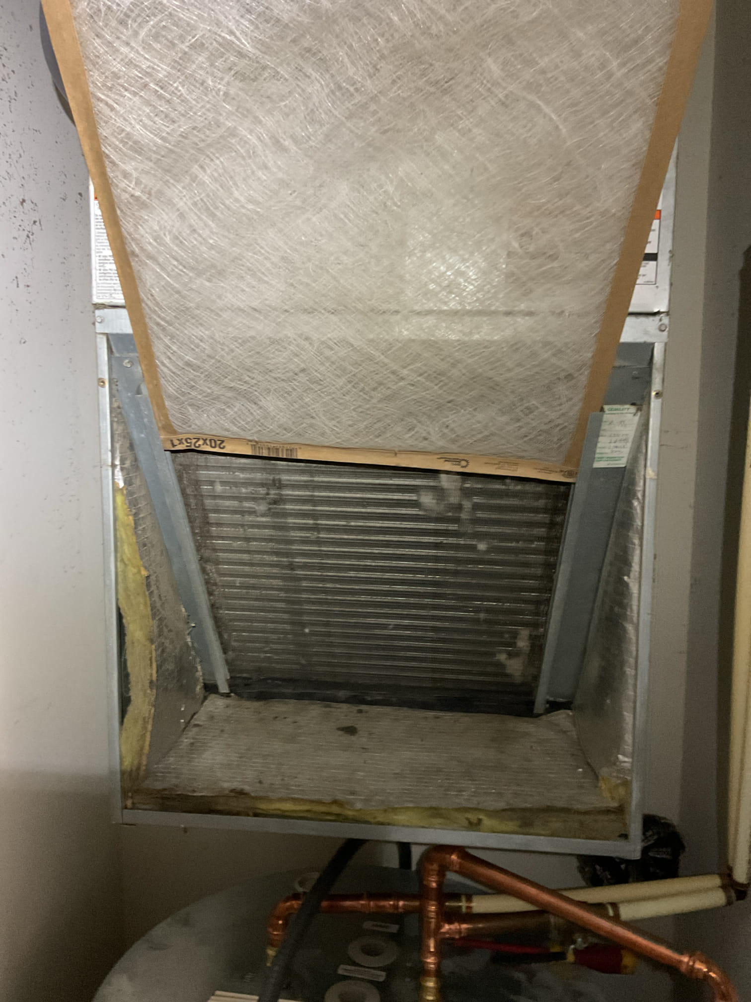 Found failed ECM blower motor,
Replaced and tested today. New blower motor operates well,
During the process of reassembly I found a pinhole leak in the evaporator coil. Aluminum Ubend.

System is still down due to refrigerant leak.

I will provide estimate to replace indoor coil
And an estimate to replace indoor coil AND TXV

System is not operational until indoor coil or indoor coil and TXV are replaced. 

Atwater agreed to replace indoor coil. We will determine availability and order part asap.