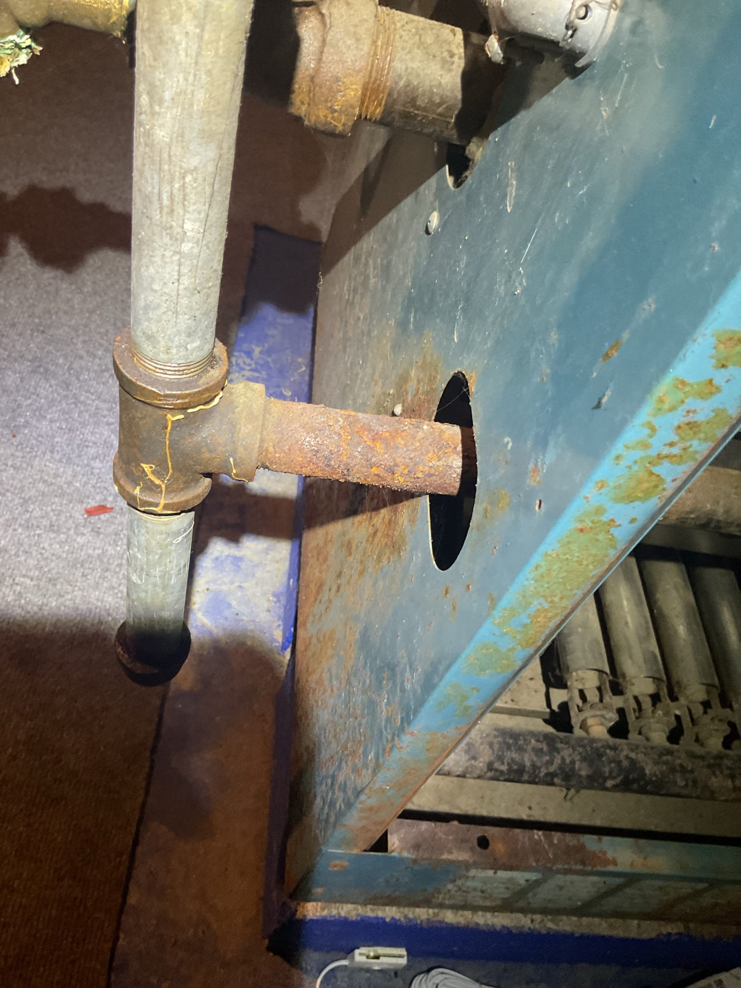 Luis and Conner 8-5-26
Performed safety/gas certification in gas boiler 80%. Current boiler is from 1986. Boiler is operational. All major components are in bad shape (original to system) all safeties showing major issues, pressure relief valve seems to welded lever will nit turn. There is second relief valve that is rated for water heaters (120psi). Expansion tank is full of water. Water feeder is not working. Boiler condition is poor.  Final professional recommendation is system upgrade. System does not pass safety test. 

System currently operational but requires recommended repairs and has passed normal life expectancy. Replacement of system is strongly recommended.