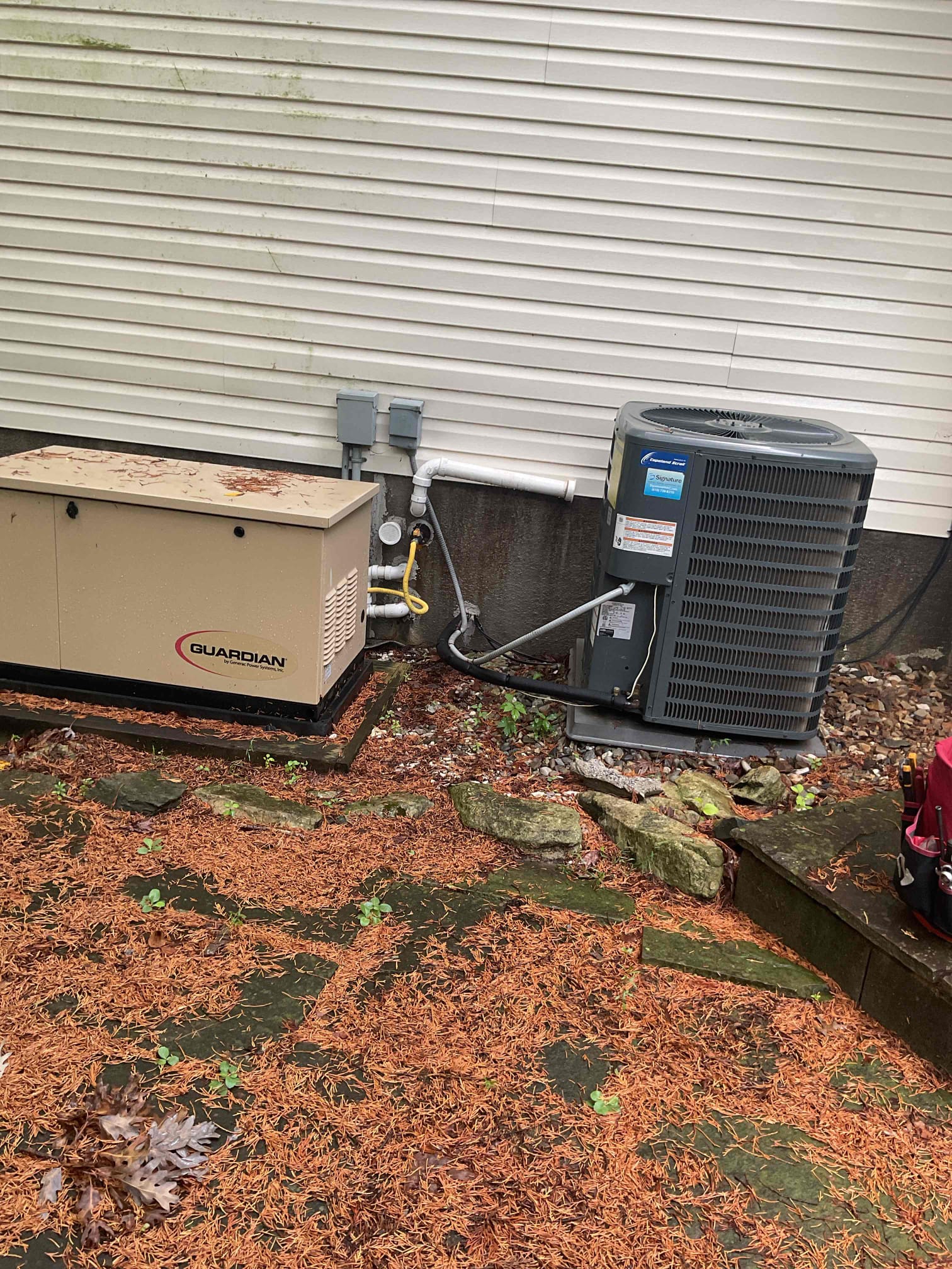 Luis 8-6-26
Performed ac tune up on Goodman 4 ton system from 2016. Indoor furnace LP check all electrical connections and components. Air filter ok. Flush drain ok. Check blower motor. Check air flow. Gas heater piping is not installed correctly there is flex connector inside heater cabinet provided estimate to hard pipe gas piping to heater. Indoor unit does not have any water protection. Check outdoor unit electrical capacitor and contactor, check refrigerant levels and pressures. Customer has a person that installed this unit last year. He will contact same person to see if they can fix the gas piping and add water protection. 
System currently operational but nearing end of normal life expectancy. Due to age, replacement of system should be considered in near future.