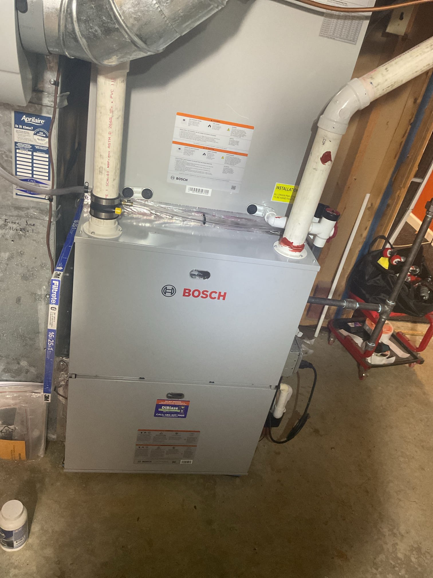 Luis 8-6-26
Customer called in for water leak (potently from water heater) check water heater I noticed water heater is dry not the source of water leak, found water source coming from hvac unit. Found clogged drain line ez trap float did not open. I check operation of switch it woks. I clean trap and test system operation, drain is clear. I talked to customer about water protection, adding water sensor and secondary drain safety. I provided estimate. 
Installation of smart WiFi water sensor 
     Installation of WiFi Flood Prevention Monitor to protect home from unexpected water leaks from HVAC equipment and provide notifications via WiFi when you're away.
Includes 10 feet moisture cable to increase area of detection
Disables HVAC equipment in event of moisture detection to cease water production operations
Sends alert to homeowner via WiFi
Built in audio alarm and LED notification for instant alerts

Installation of Overflow Safety Switch

Replacement of vinyl tubing 8 feet 
We need 