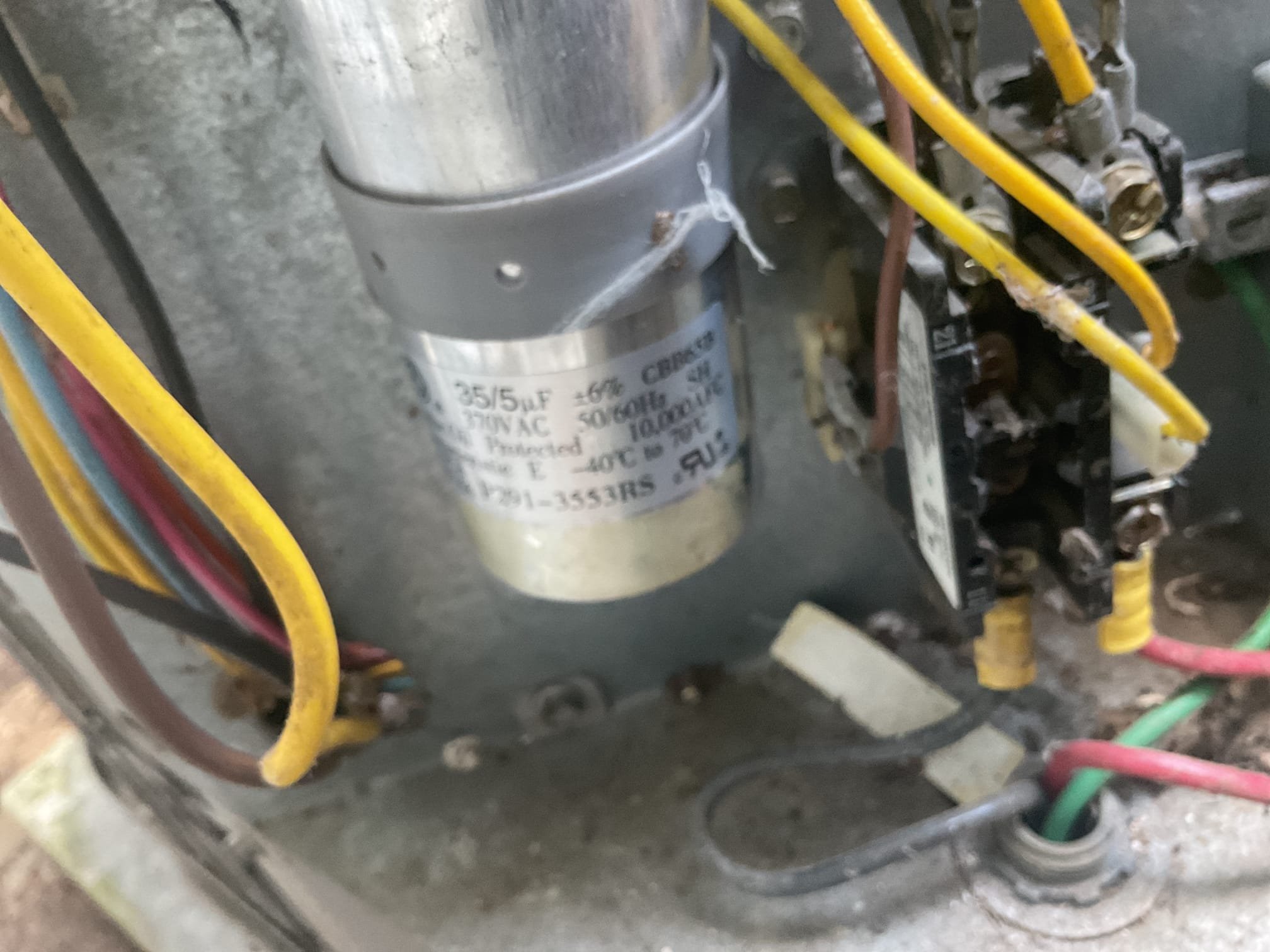Luis 8-6-26
Land lord called in for no cooling. Found indoor unit running but no outdoor. Found no power to outside unit. Check all wiring, found capacitor resting all it zero mfd rated 35/5, unit is from 2004. I called land lord several times to go over visit, we will need to change capacitor so I can fully check system operation and evaluation. I would recommend getting an estimate to replace system. I did perform test on compressor and is reading lower resistance to ground this increases the chances for electrical compressor failure. Refrigerant levels can’t be check until we get unit running. I did not get callback from land lord. Office to follow up with land lord tomorrow morning. 
