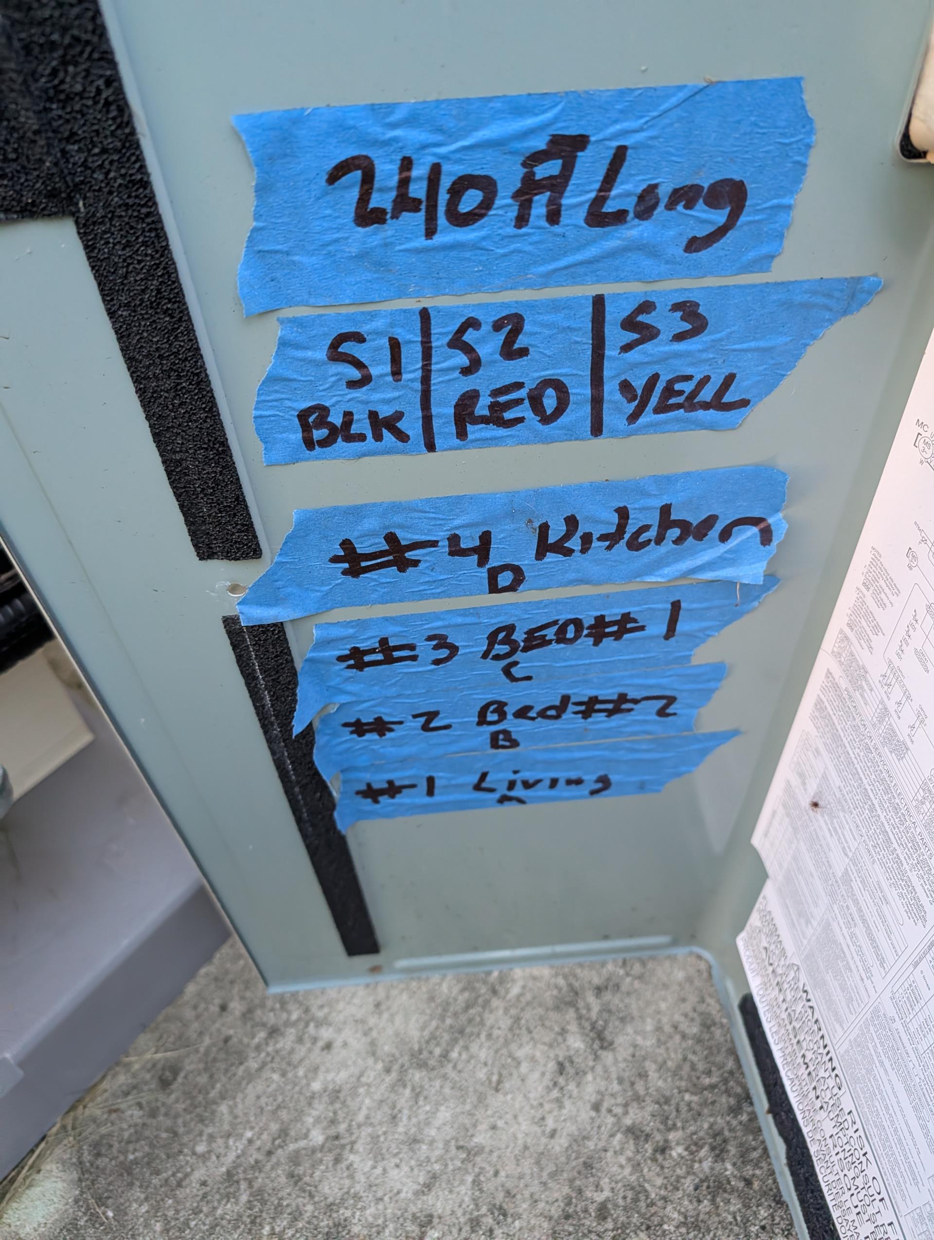 Completed QA for Minisplit with 4 heads:

Checked all aspects of install: Mechanical, piping, wiring.
Checked refrigerant charge 3.5-5° SH with all heads running at full demand cooling.
Checked temperature splits.
Set power monitor under-voltage to 190 over-voltage to 231 (210V circuit).

Installed passes QA inspection 