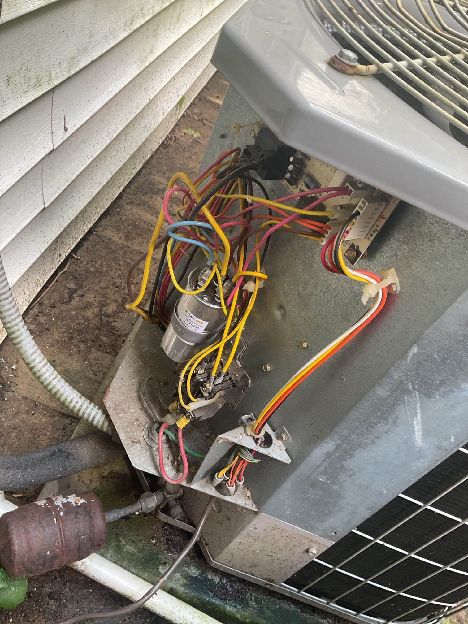 Luis 8-7-26 Return visit for Replacement of capacitor and test system operation, after repairs test system operation. System currently operational but has passed normal life expectancy. Replacement of system is strongly recommended. Current system does not have water protection. I called land lord after repairs to over visit, I left voicemail. 