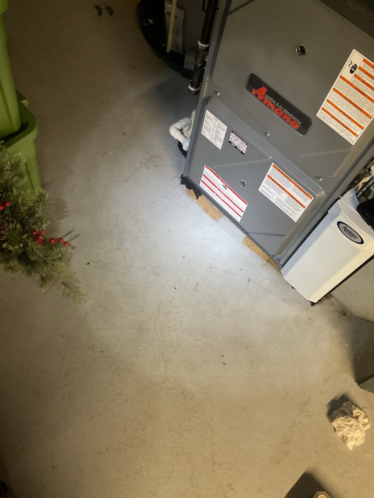 Luis 8-10-26
Customer called in because they noticed water on the floor by the HVAC unit in the basement. This was last Friday upon arrival found thermostat satisfied on the thermostat lower the temperature so the unit comes on went down to the basement hvac area was dry no signs of any water leaks. I check drain system test pump ok check and test drain lines ok. I did it find any issues with drain or hvac system. If customer sees water again would recommend calling into office, record videos and photos to see where water is coming from. 