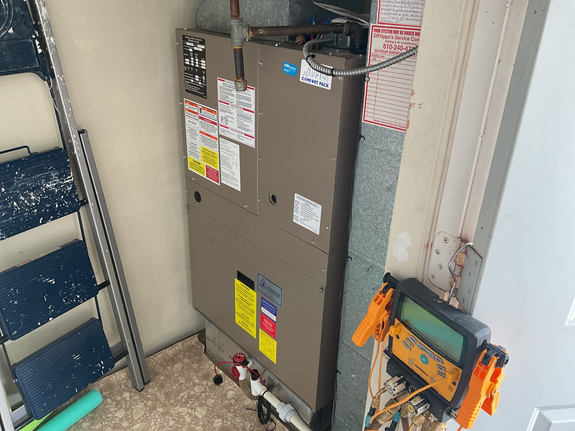 8/10/26. Fully assessed no cooling situation on 2017 ncp package unit. Found everything coming on except blower motor. Checked with a meter and had 24v going to motor for signal voltage and 240v from contacter, motor has failed. Called distributor for pricing and availability. Collected 50% down. Need to order blower motor , and schedule repair. 