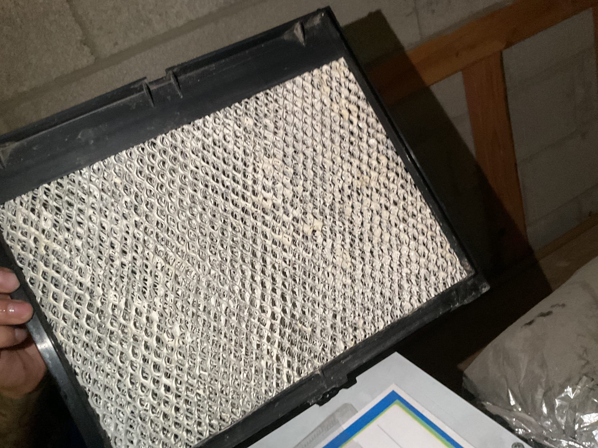 -Arrived on site and spoke with customer 
-Located cigar room(humidor) & proceeded with service 
-Changed humidifier panel and verified operation 
-Panel is changed and humidifier is operable & maintaining humidity 
- 8/11/26. Serviced humidifier with #35 humidifier. Tested out humidifier. Tested condensation pump. Humidifier is working properly at time of service. 