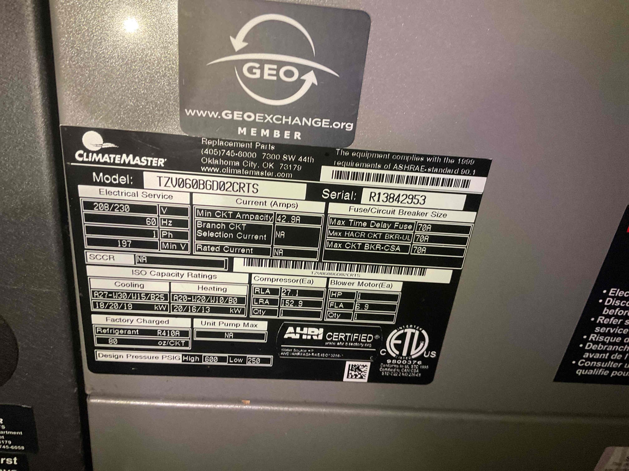 8/12/26. Performed precision a/c tune up on climate master geothermal and Daikin heat pump system. Replaced both 1” air filters. Checked all electrical connections and components. Checked loop pressures on geothermal found it to be 0 psi. Recommended adding water to the loop. Pushed loop pressure up to 40 psi. Checked temperature splits on both systems. Tested capacitors. Checked refrigerant pressures and temperatures. Found no surge protection on attic blower motor and no ez trap for condensation drain. Installed and tested operation. Both systems are working properly at time of service. 