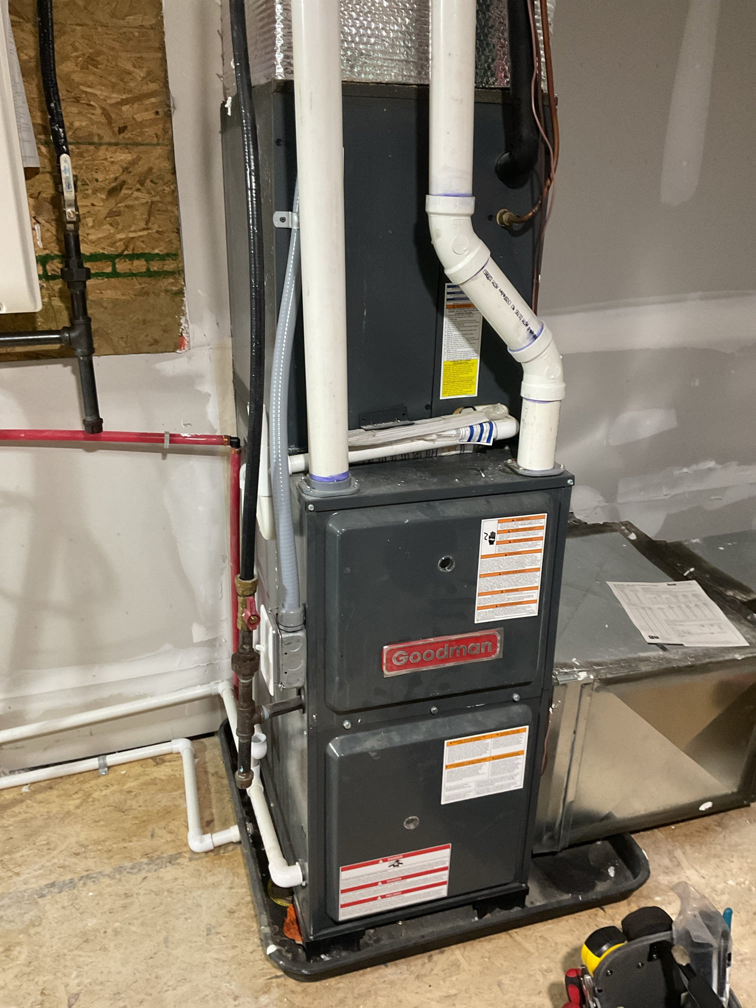 08/13/26 Dan 

I arrived to the customers home to service their 6 yr old Goodman a/c system . I checked the wiring connections and the voltages . I checked and replaced the indoor air filter , the filter size is 16x25x1. I Inspected the indoor coil and tested the primary drain pan and cleared and tested the water drains and traps if applicable. I Took indoor temp splits at the return and the supply  and checked the blower motor condition and operation. I looked  at the outdoor unit wiring connections and voltages . I inspected  the outdoor components and checked my unit pressures by using super heat sub cool method.  System in good operating condition at this time. 

I did leave some enhancement system recommendations: blower motor protection and water safety protection. 
