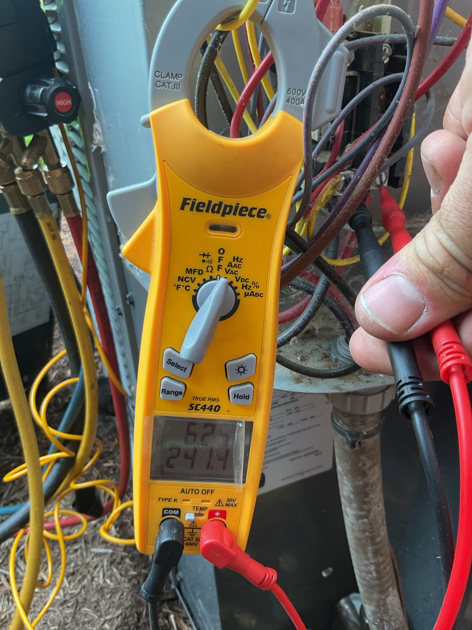 Completed AC tune up for 3.5 Ton Amana AC system
Dibiase InstallJune, 2018, 8 years old

Replaced Aprilaire 313 filter
Indoor coil in good condition, cleaned outdoor coil with water using available hose, 
Inspected wiring, controls, electric motors and components; left estimates for surge protectors 
Measured temperature split and static pressure 
Inspected drains; cleared EZ trap, tested pump; sprayed drain pan with pan treatment 
Checked integrity of compressor motor (mega ohm test)

Assessed refrigerant charge checked pressures. 8SH 6.5°SC

AC system operating well at this time. 
