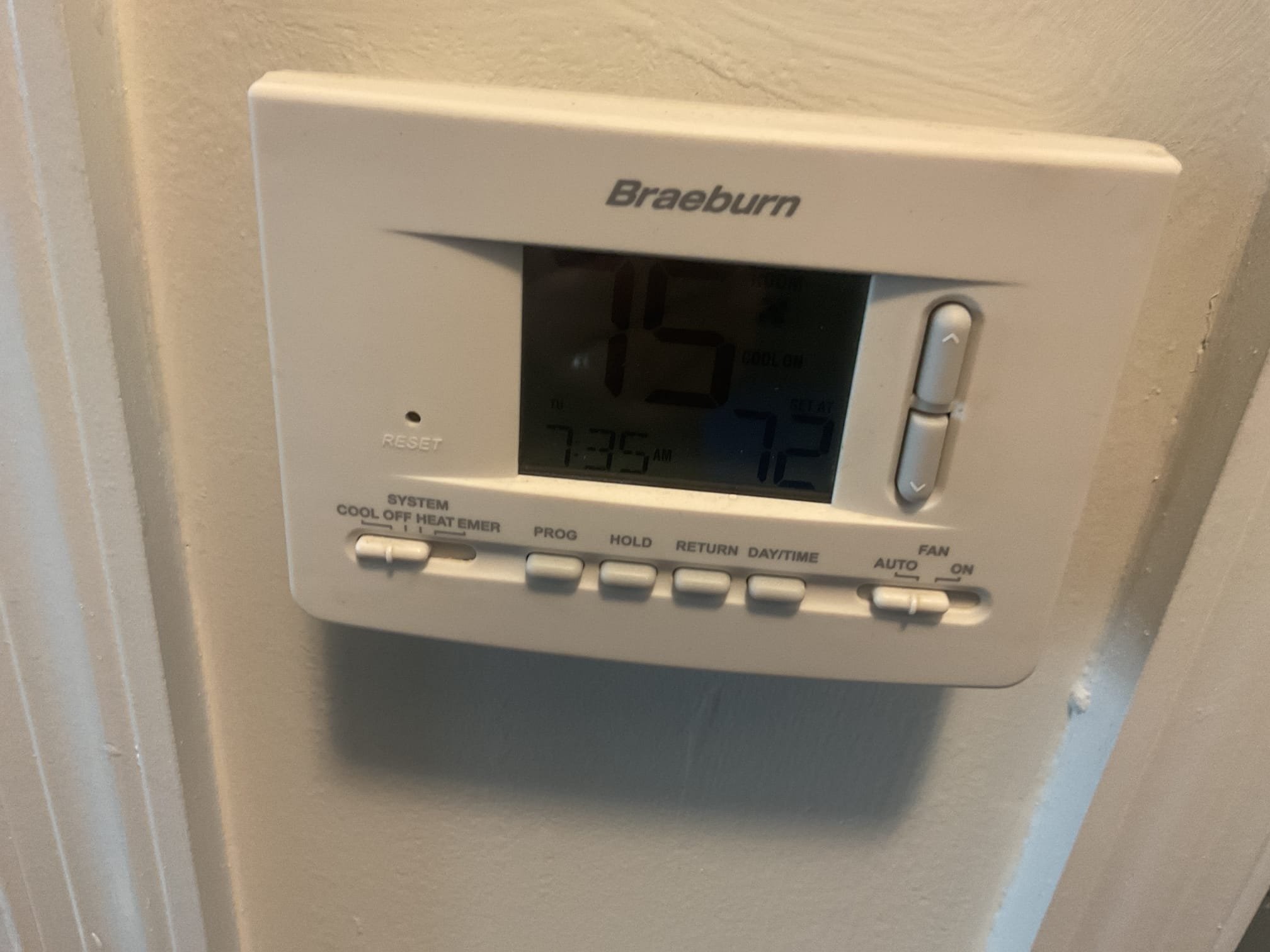 8/17/26. Fully assessed no cooling situation on 2016 Rudd heat pump system. Gave system a call for cooling and found as it was running with a 19 degree temperature split. The blower motor would stop, rock back and fourth and a/c would continue to run. Blower motor is failing, do not have one on the truck. Provided estimate to replace motor. 